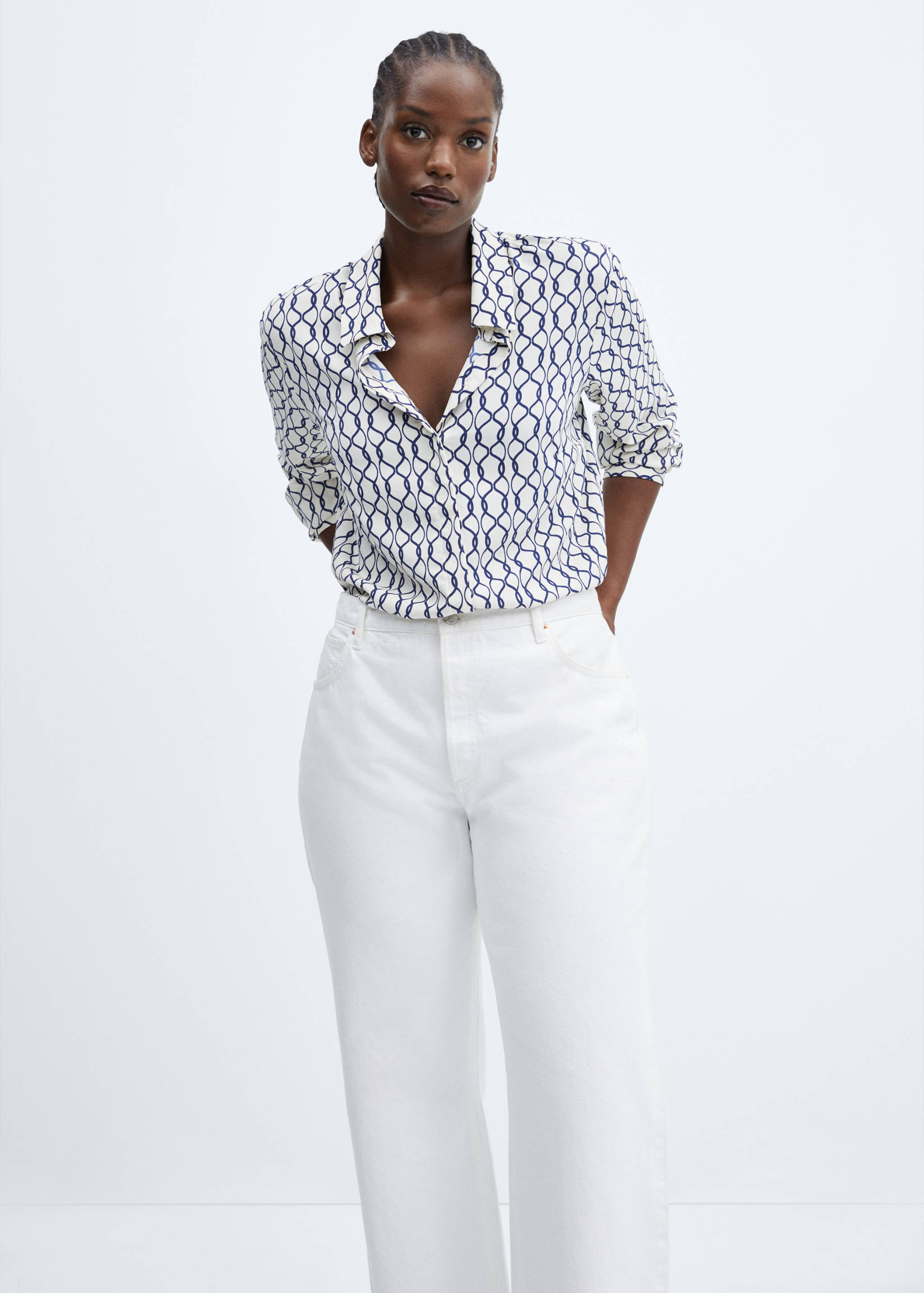 常规版型飘逸衬衫 - null