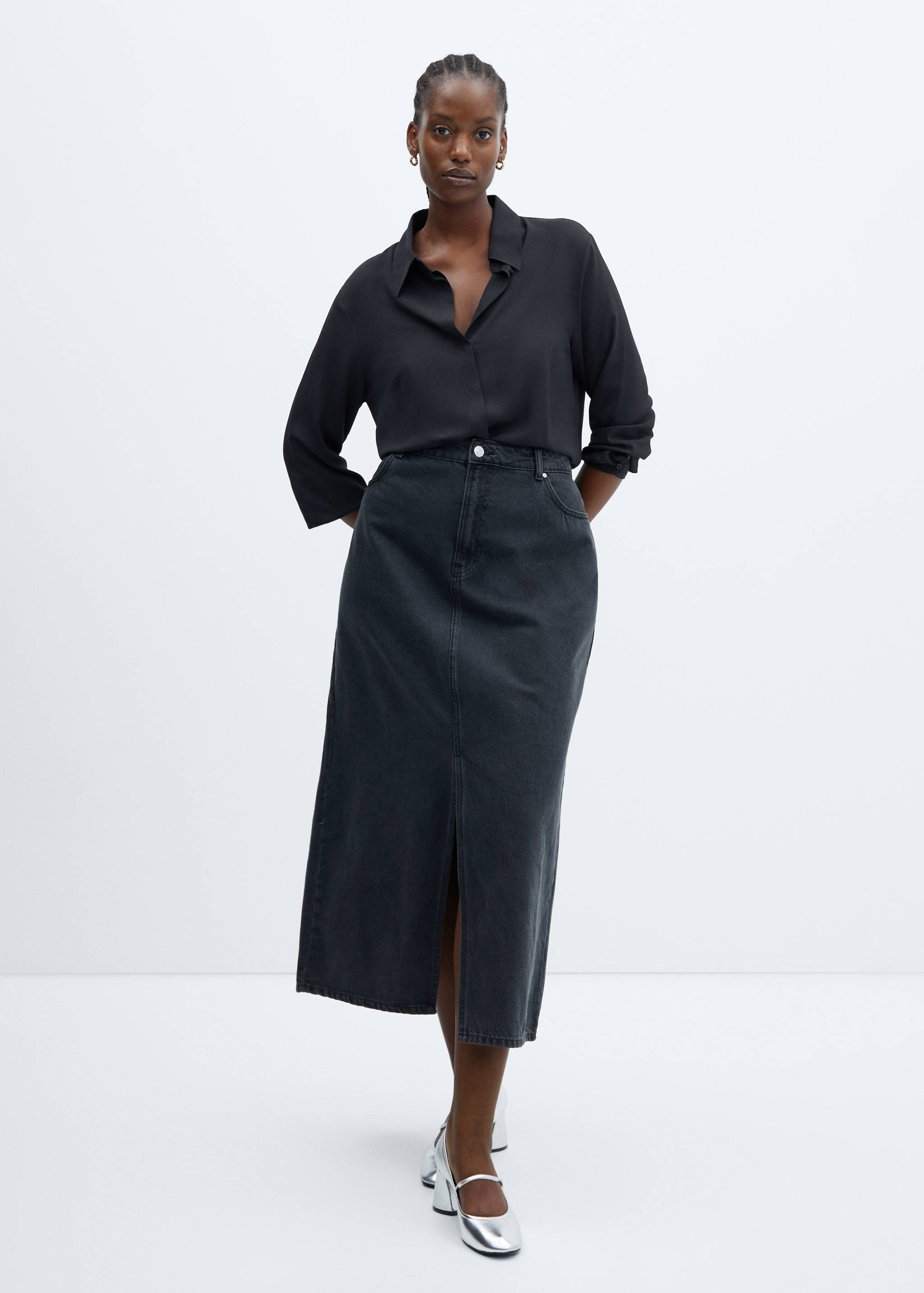 常规版型飘逸衬衫 - null