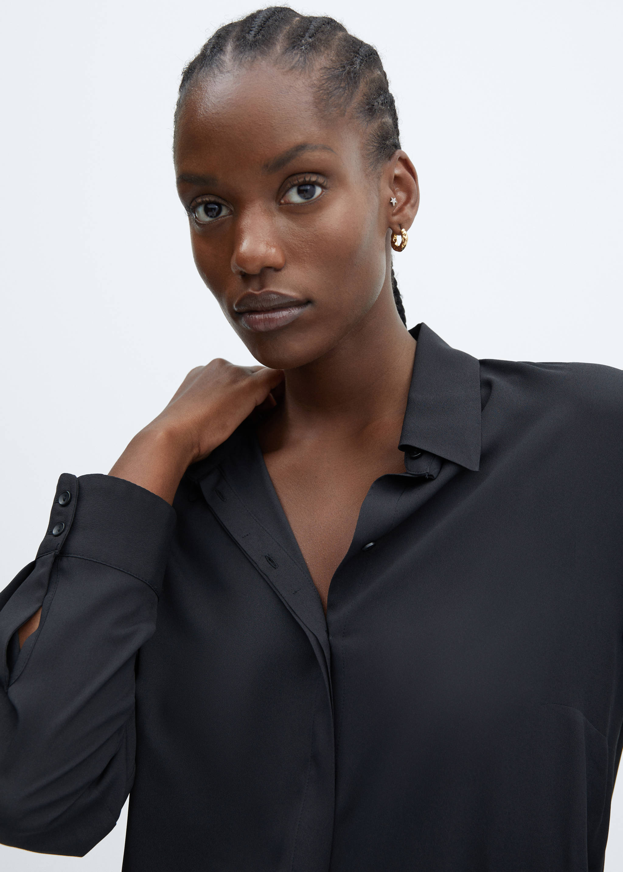 常规版型飘逸衬衫 - null