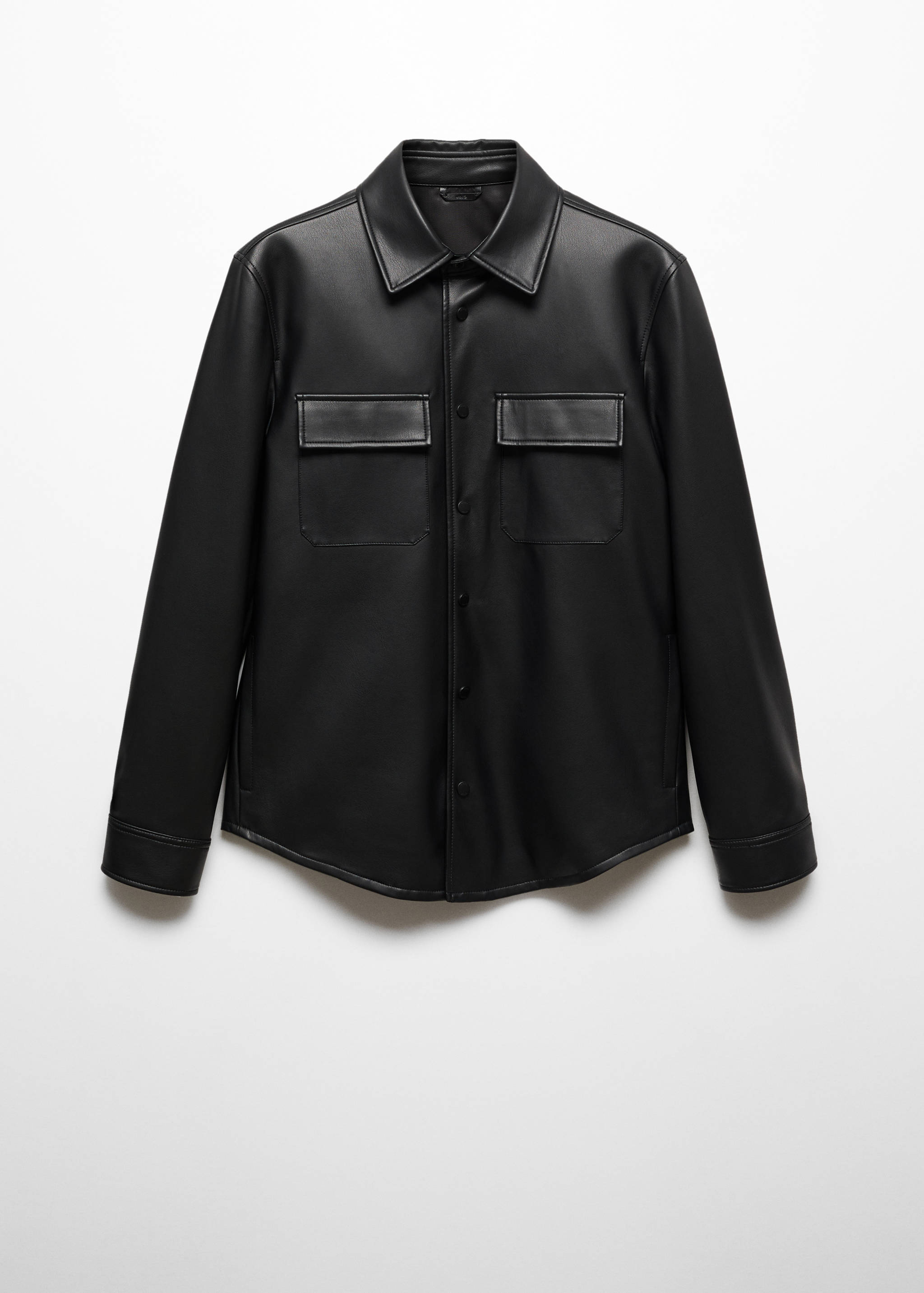 Faux-leather overshirt - Article without model