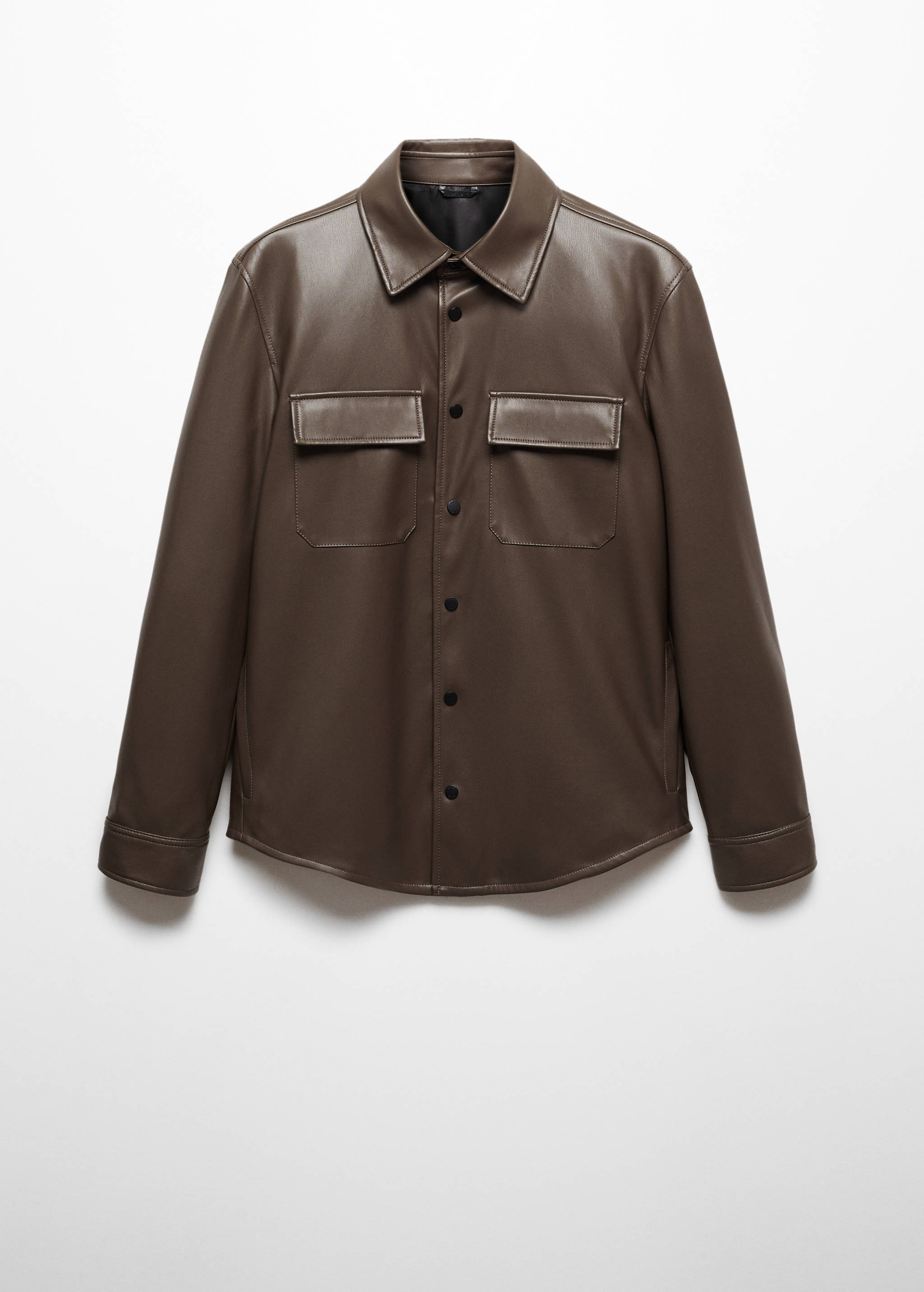 Faux-leather overshirt - Article without model
