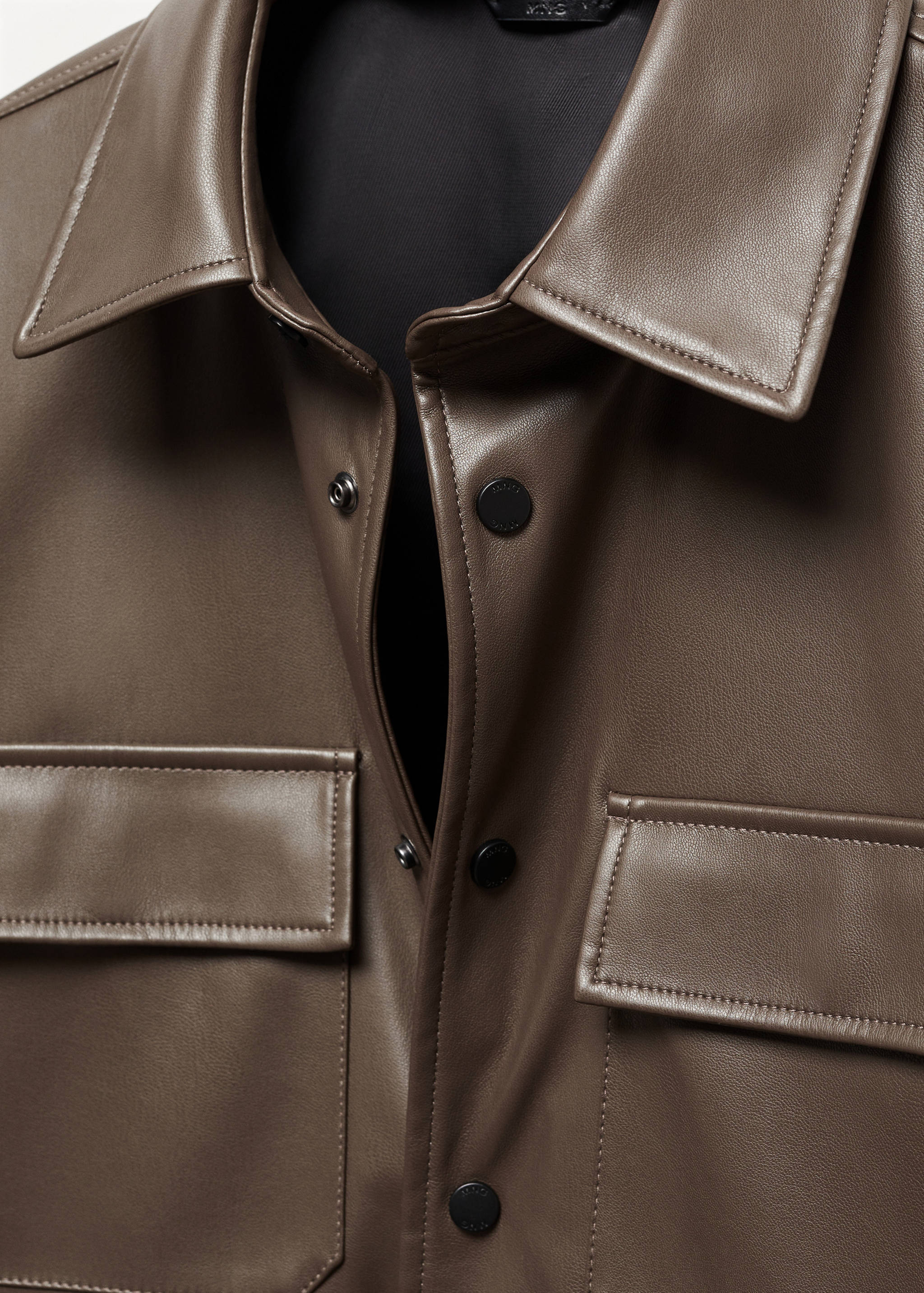 Faux-leather overshirt - Details of the article 8