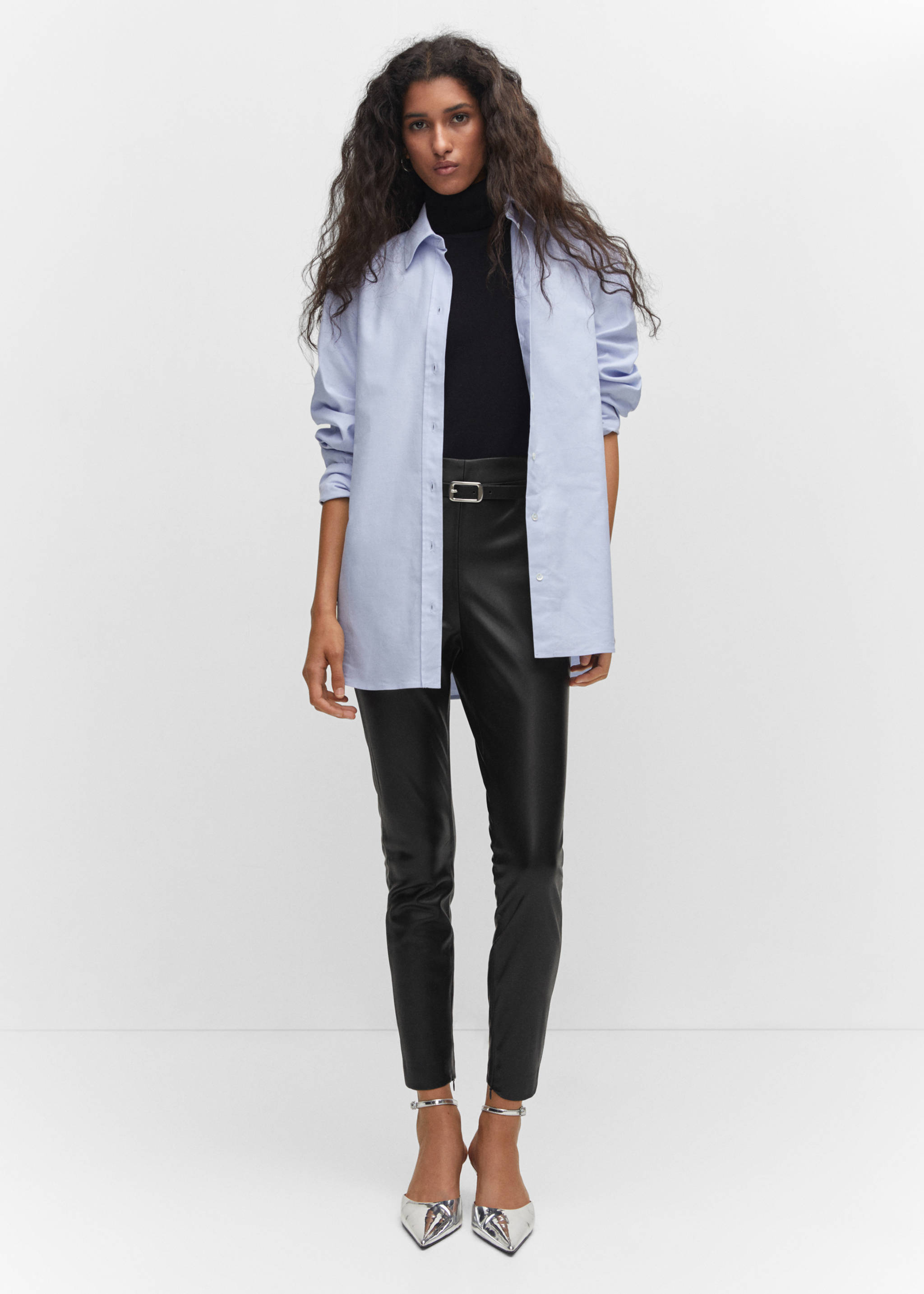 Legging simili-cuir ouvertures - Plan général