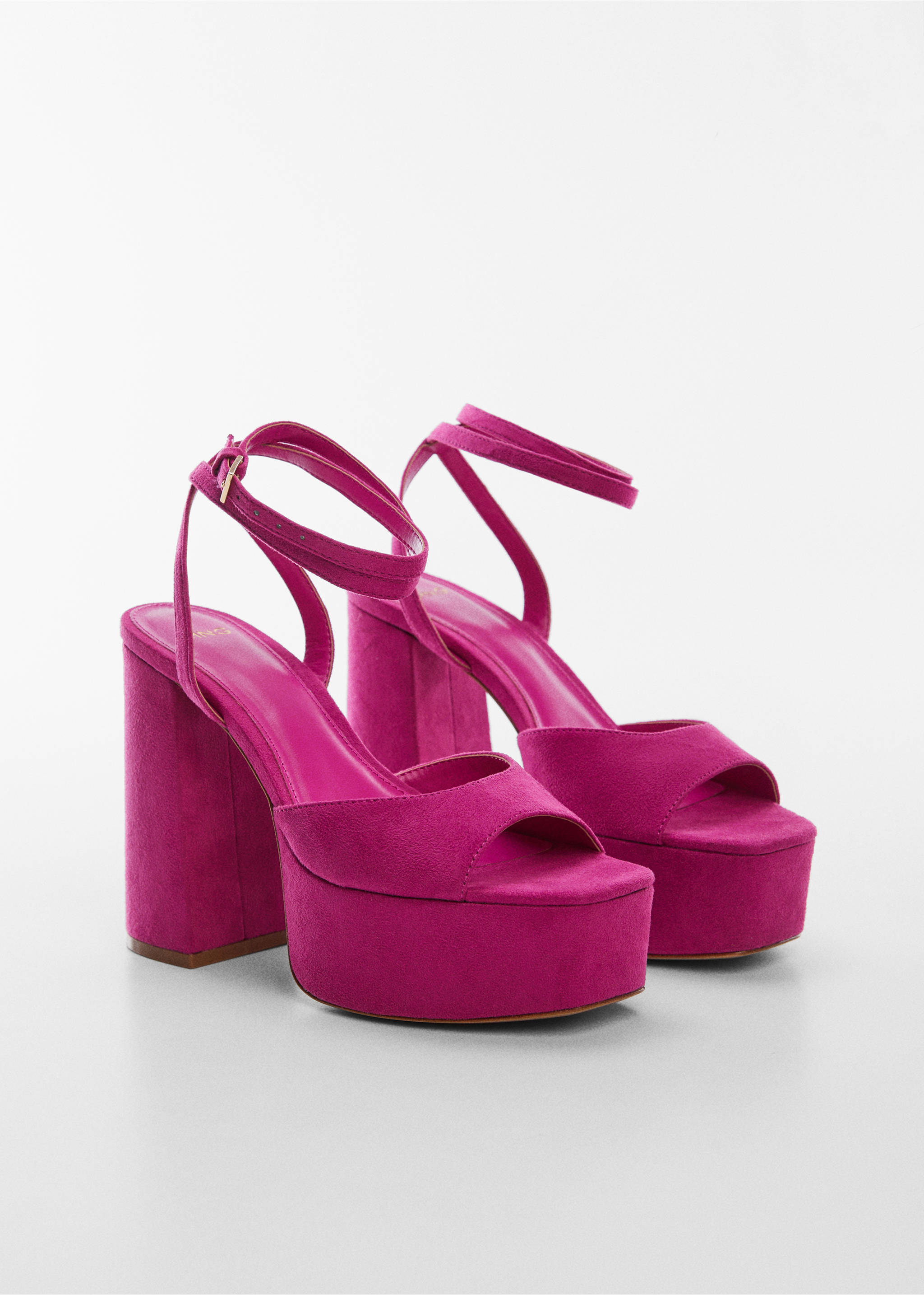 Sandales bride plateforme - Plan moyen, Fuchsia. Ref: 57030010-00.
