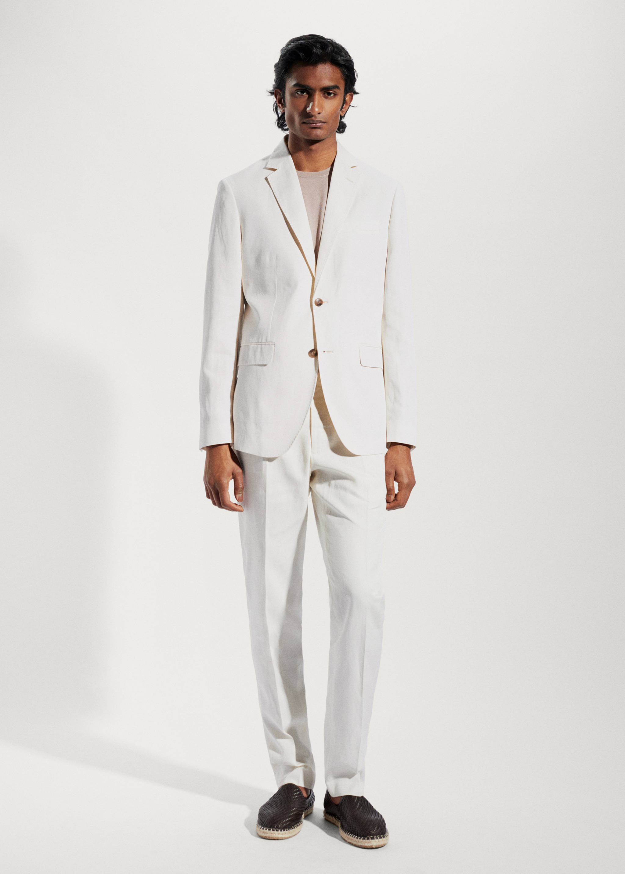 Veste costume 100 % lin - Plan général