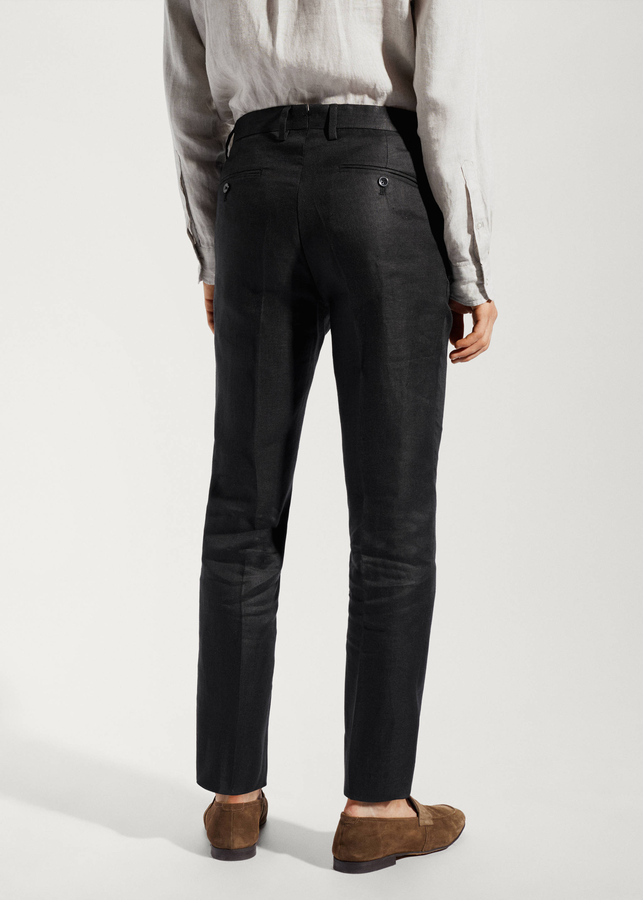 100% linen suit trousers - Reverse of the article