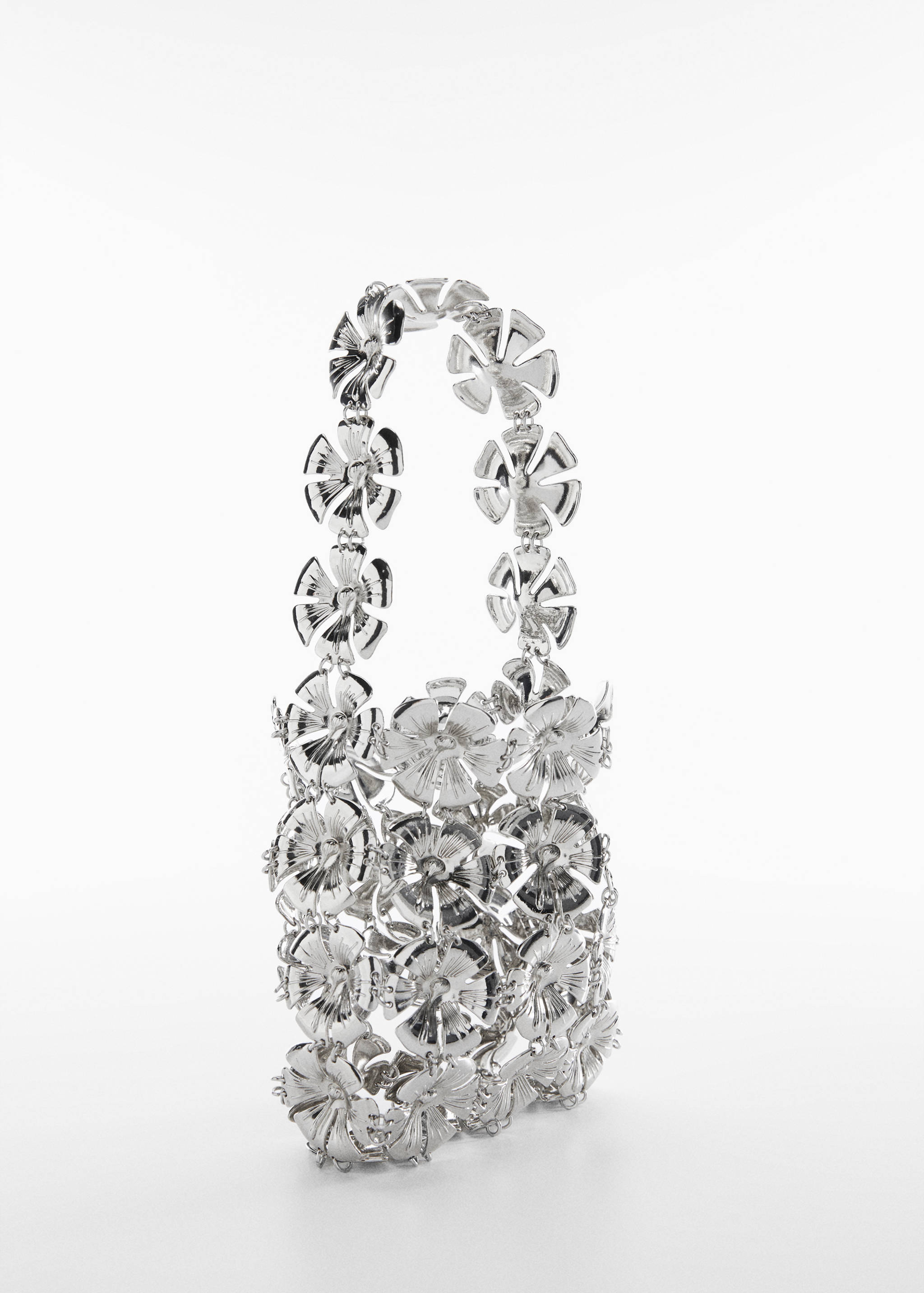 Bolso flores metálicas - Plano medio