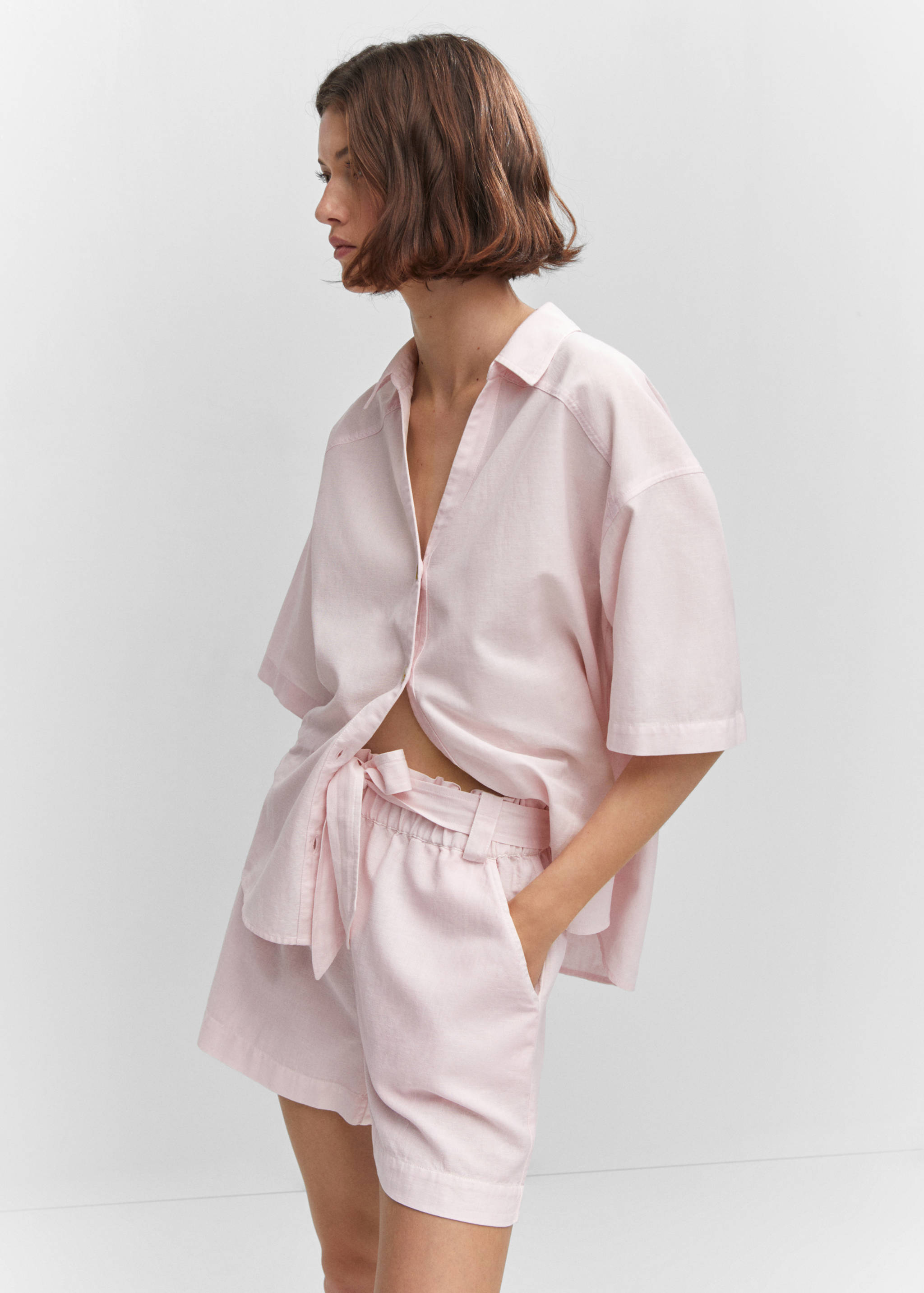 Short coton lin - Plan moyen