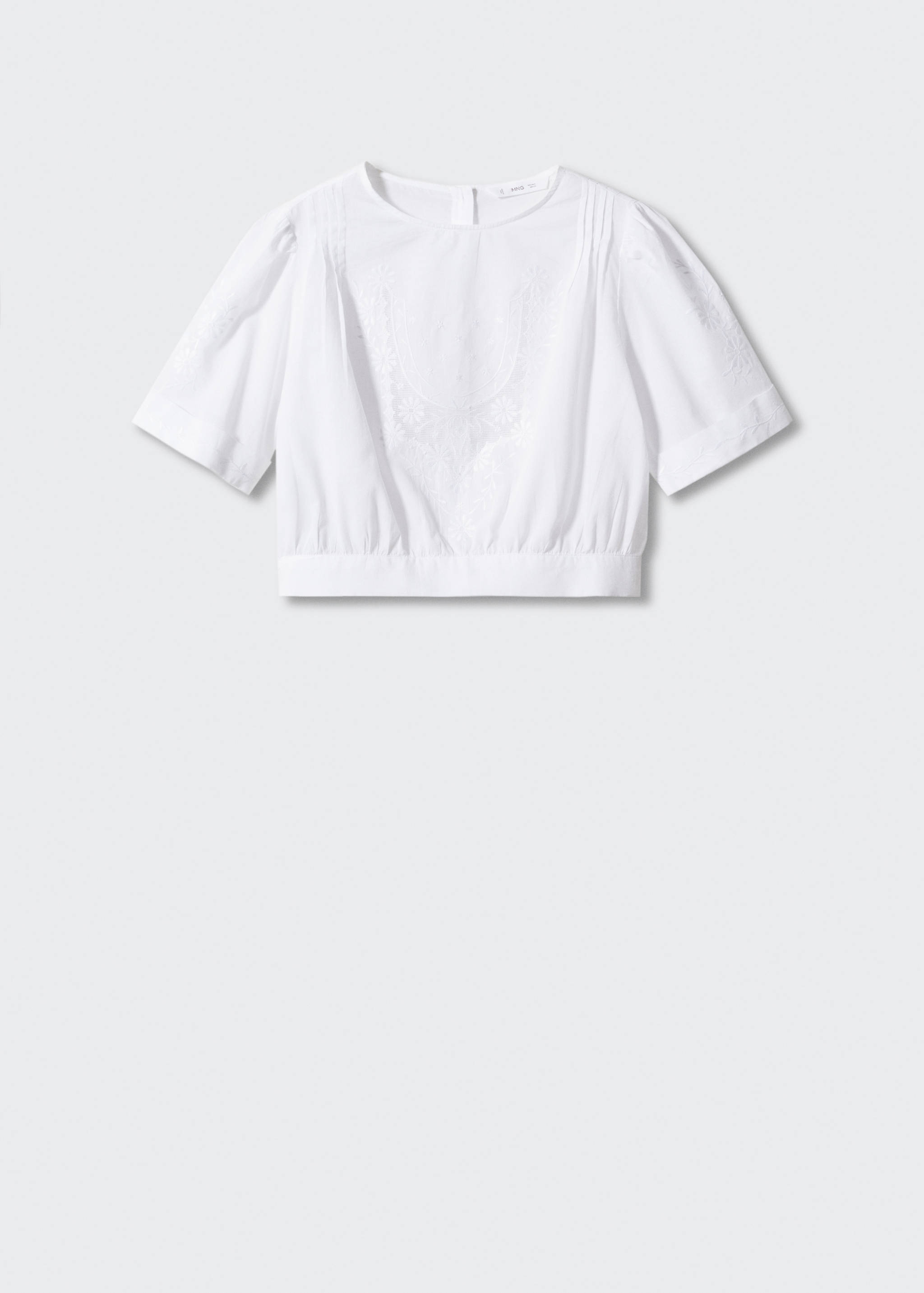 Embroidered crop top - Article without model