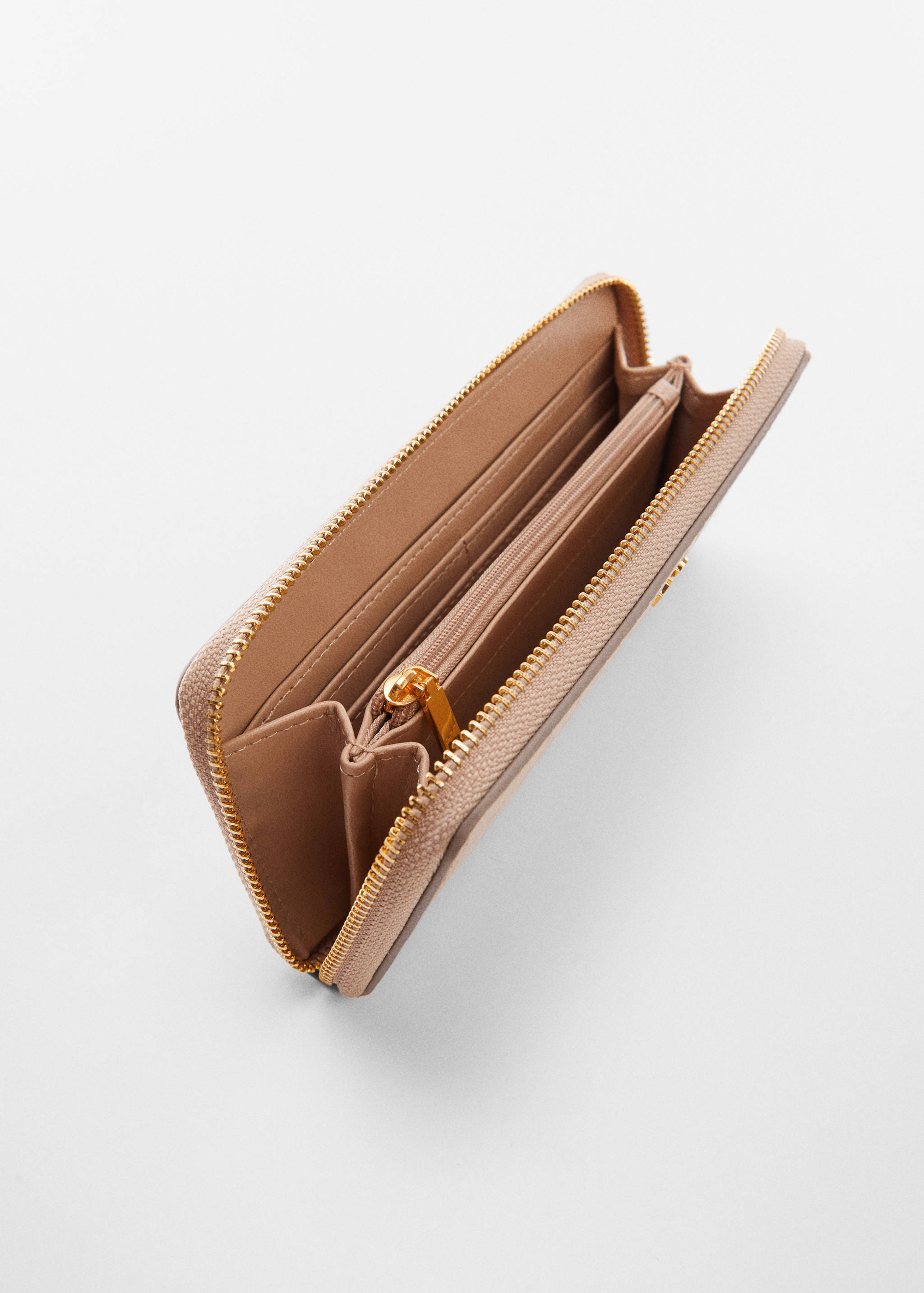 Crocodile wallet with logo - Medium plane