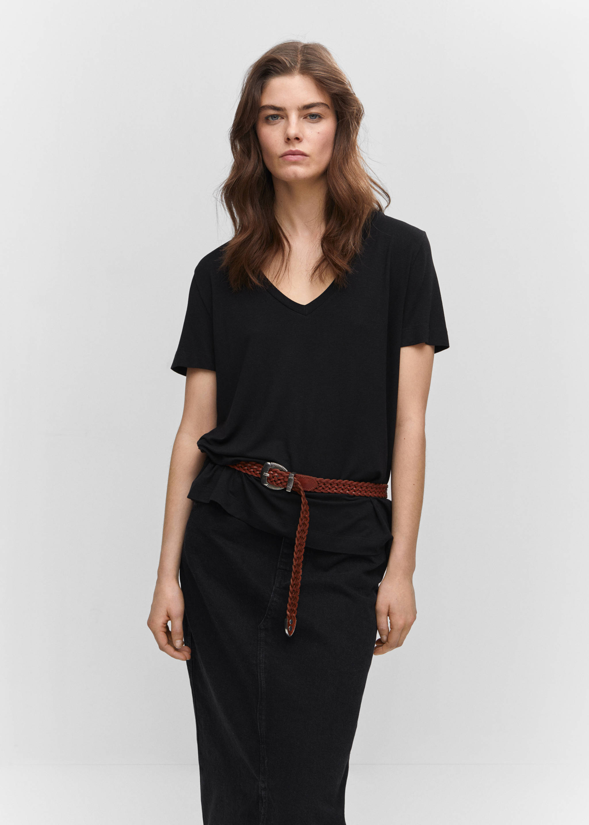 V-neck T-shirt - Medium plane