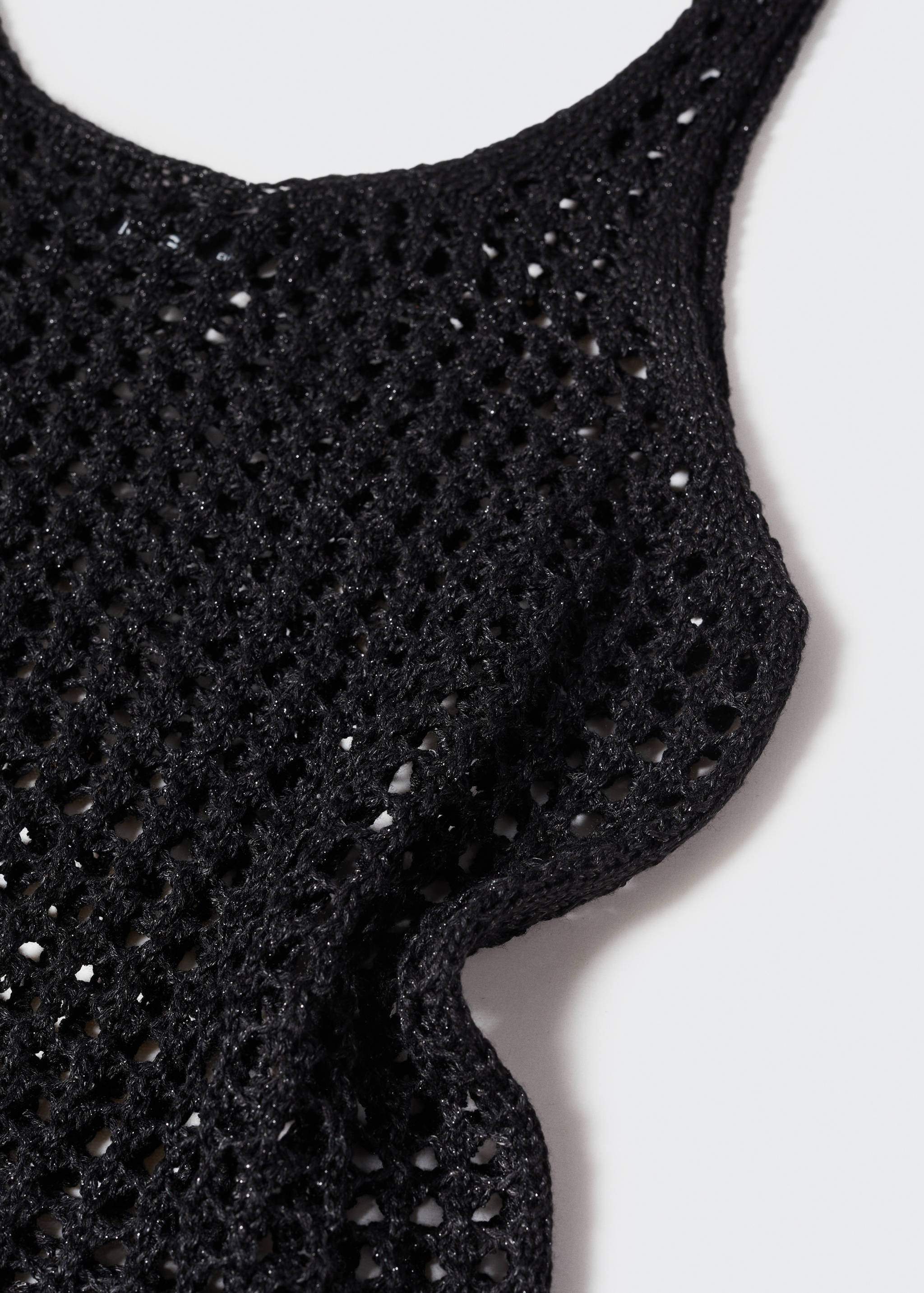Knitted lurex top with lace design - Details of the article 8
