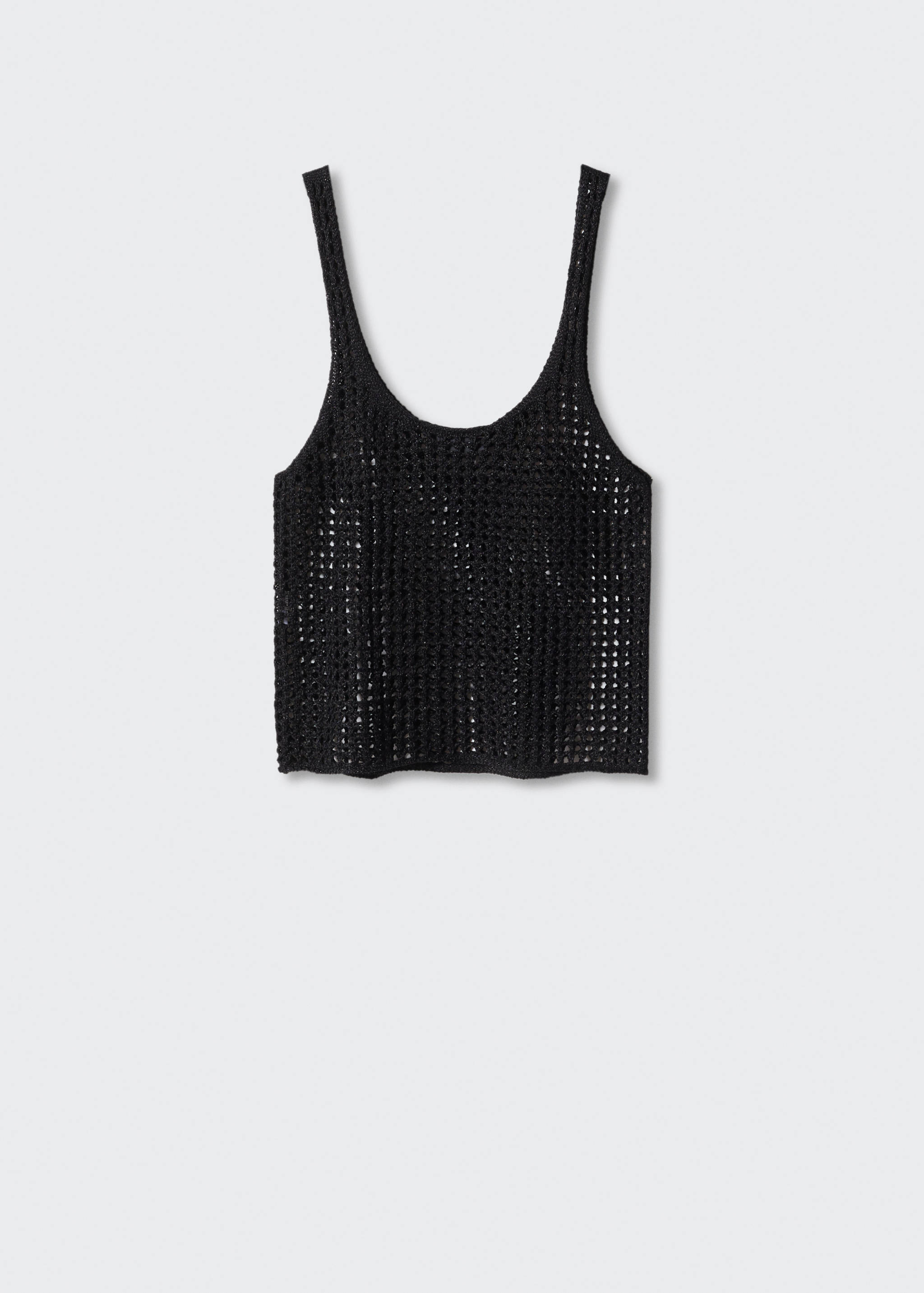 Knitted lurex top with lace design - Article without model