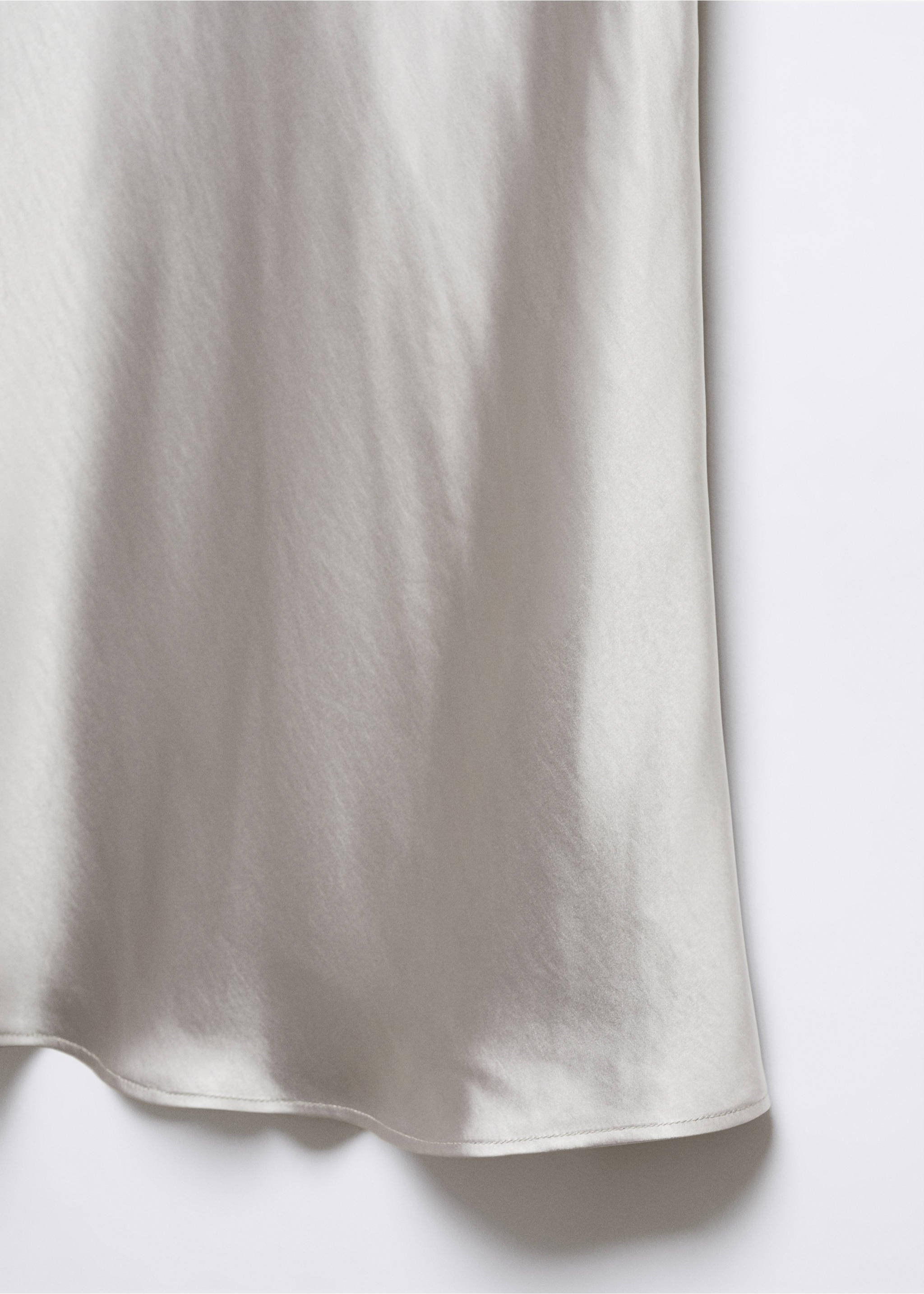 Midi satin skirt - Details of the article 8, Grey. Ref: 57030409-00.