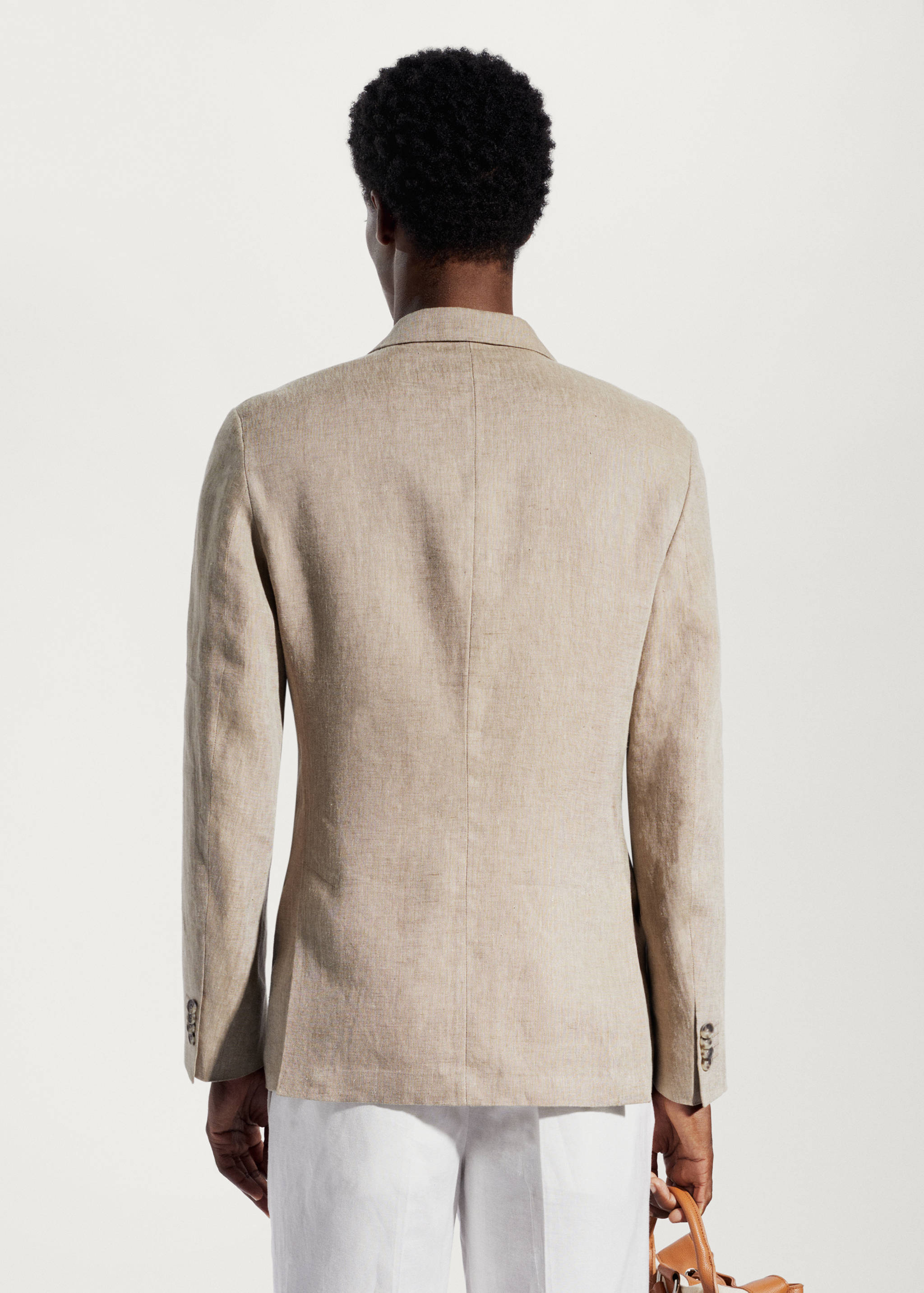 100% linen slim fit blazer - Reverse of the article
