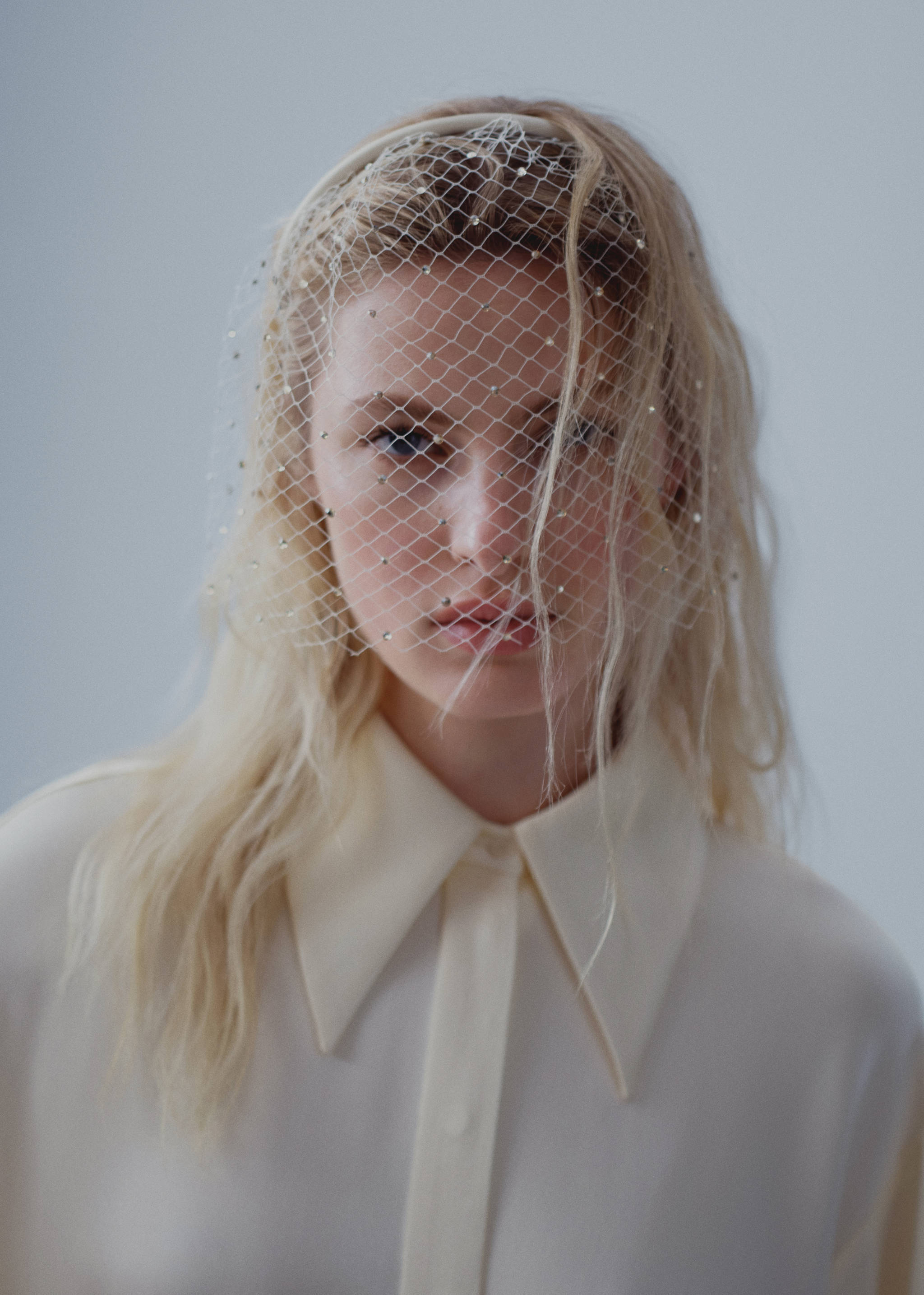 Rhinestone mesh headband - General plane