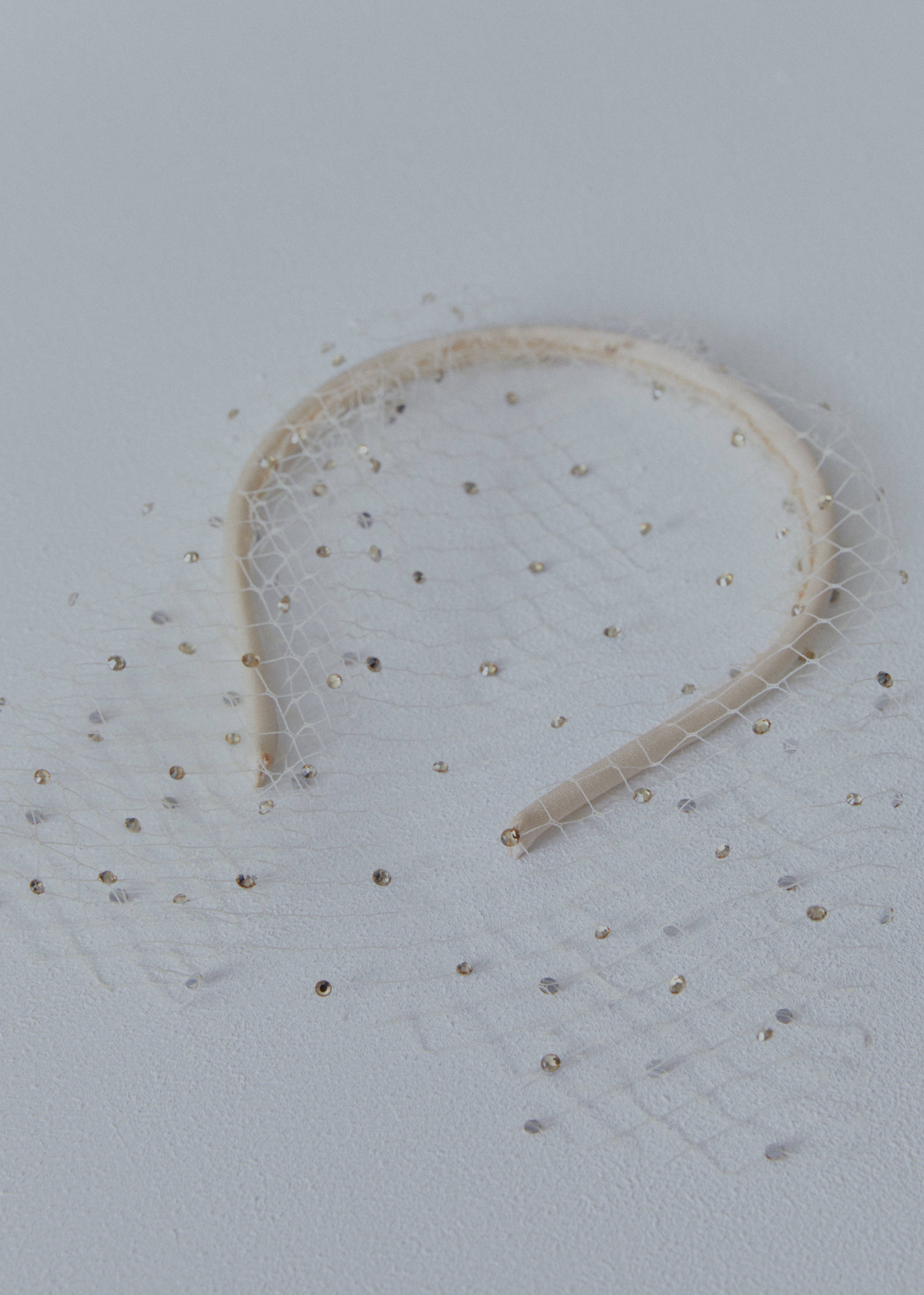 Rhinestone mesh headband - Medium plane