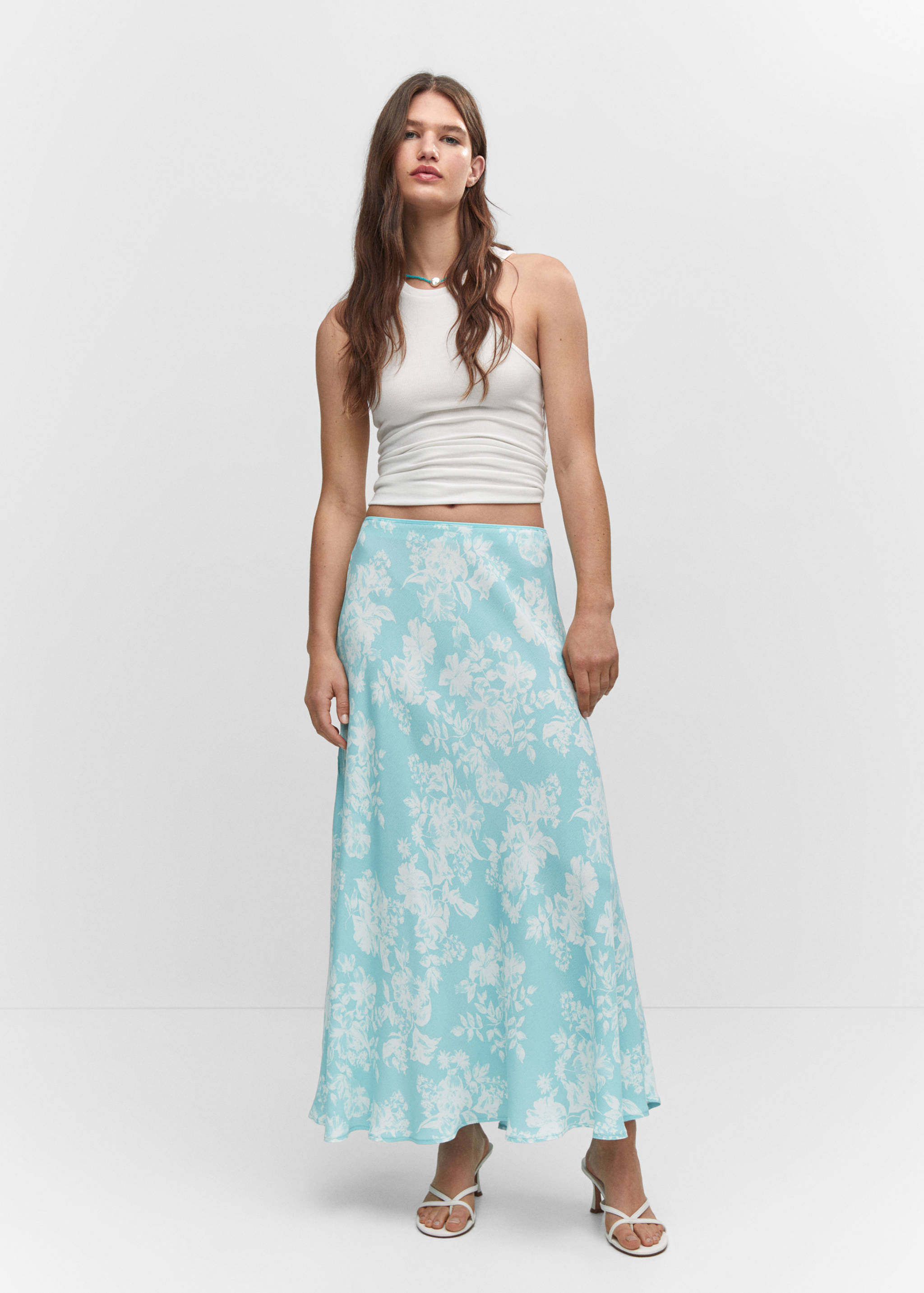Floral long skirt - General plane