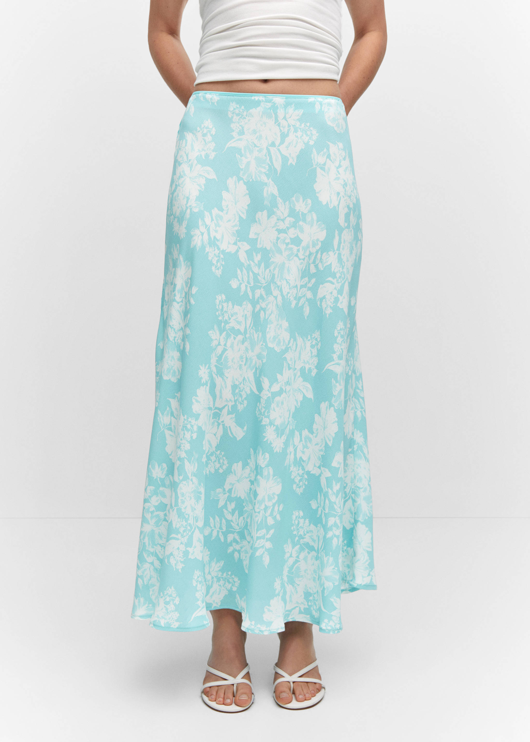 Floral long skirt - Medium plane