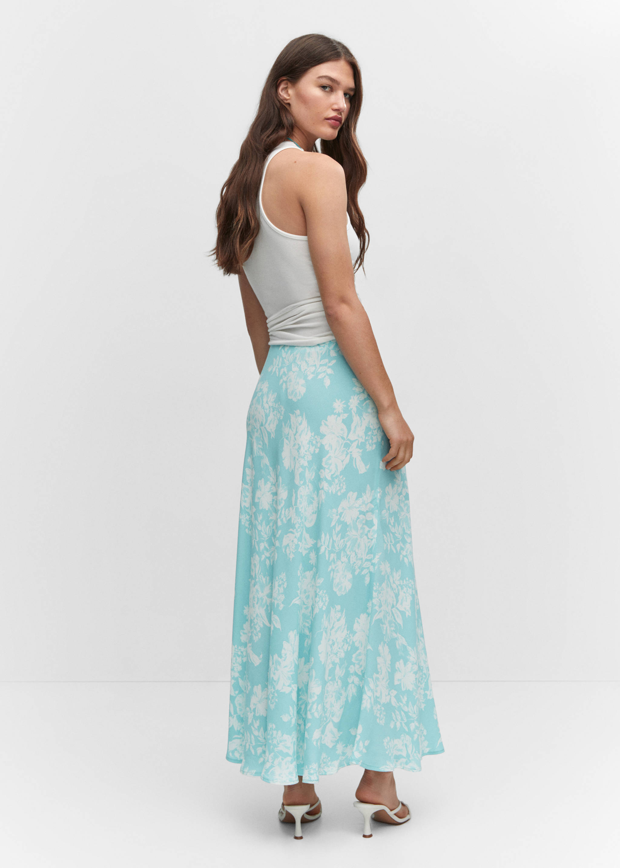 Floral long skirt - Reverse of the article
