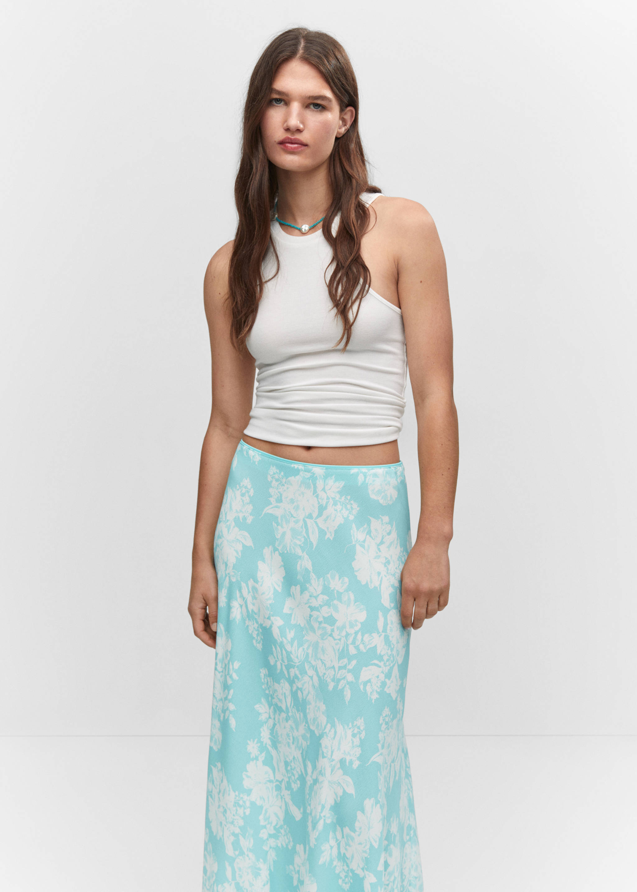 Floral long skirt - Details of the article 1