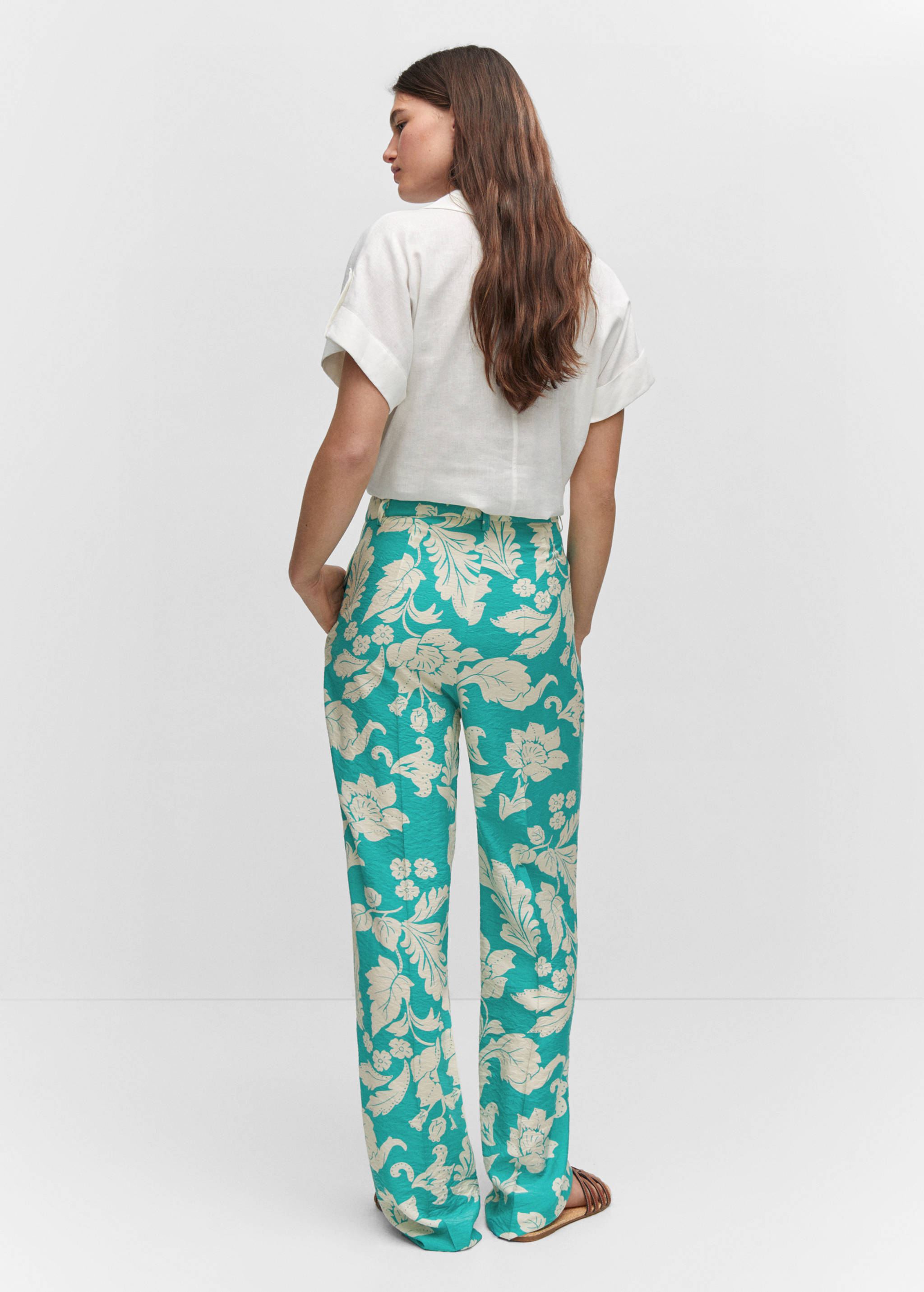 Pantalón recto estampado - Reverso del artículo