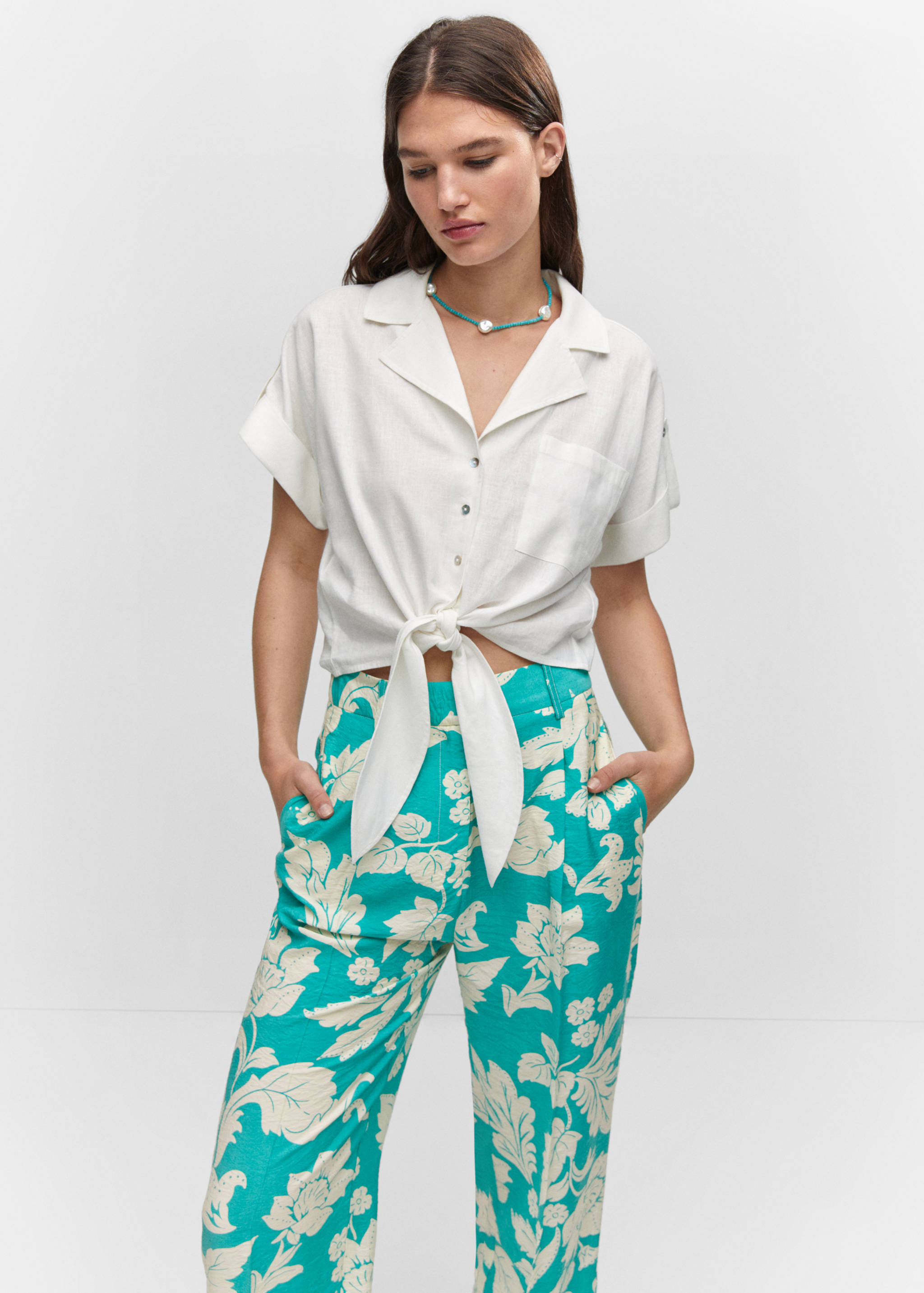 Pantalón recto estampado - Detalle del artículo 1