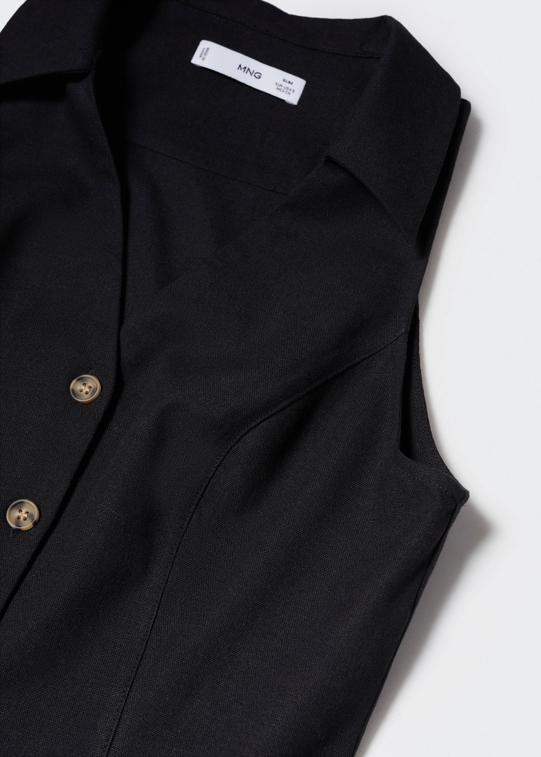 Ramie dress with buttons - Details of the article 8