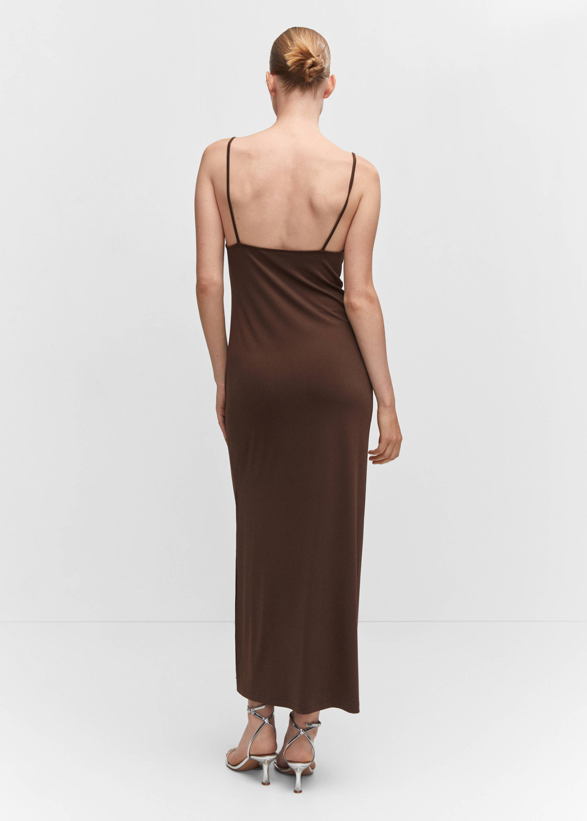 Robe fendue détails froncés - Verso de l’article