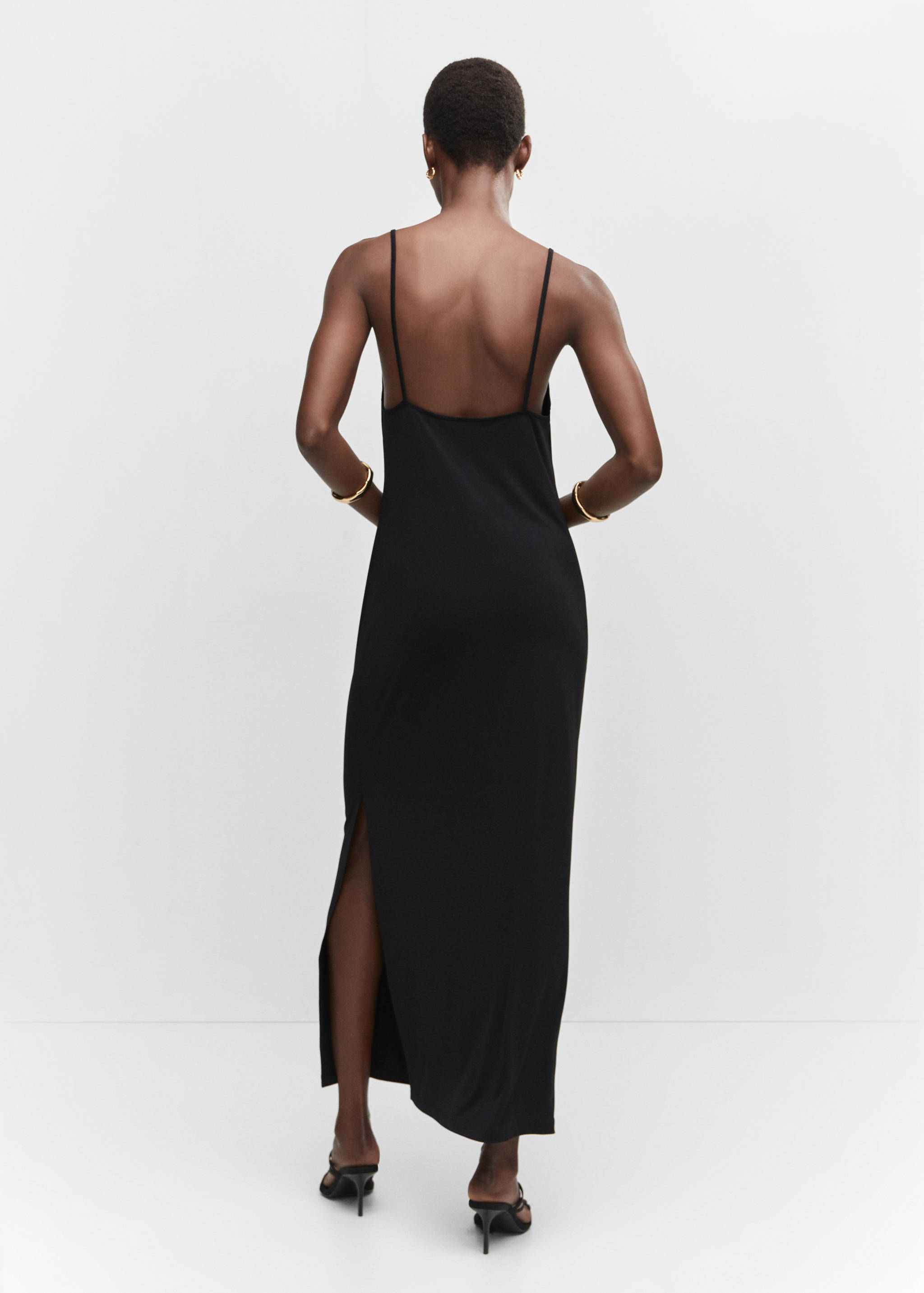 Robe fendue détails froncés - Verso de l’article