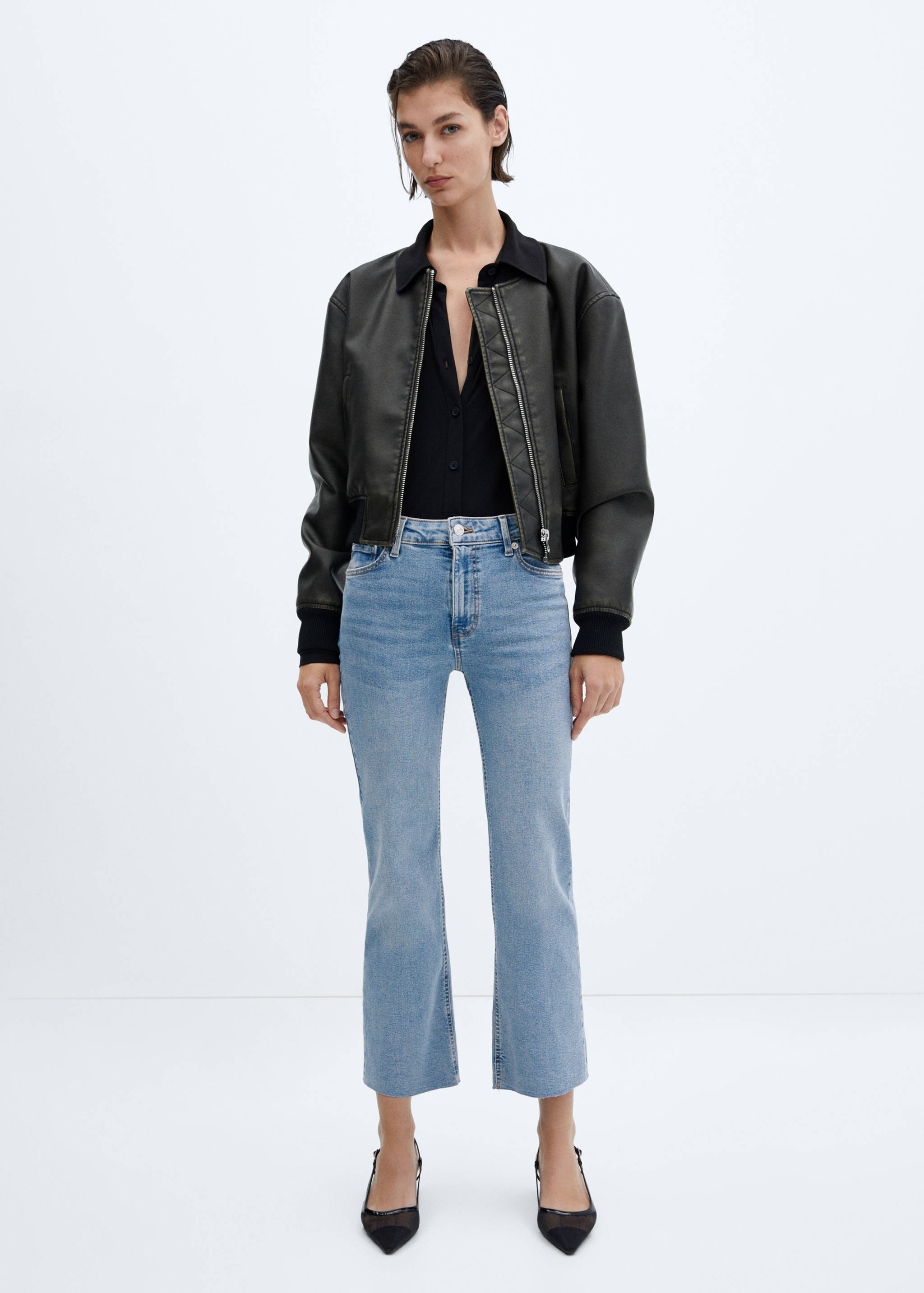 Sienna flared cropped jeans - General plane