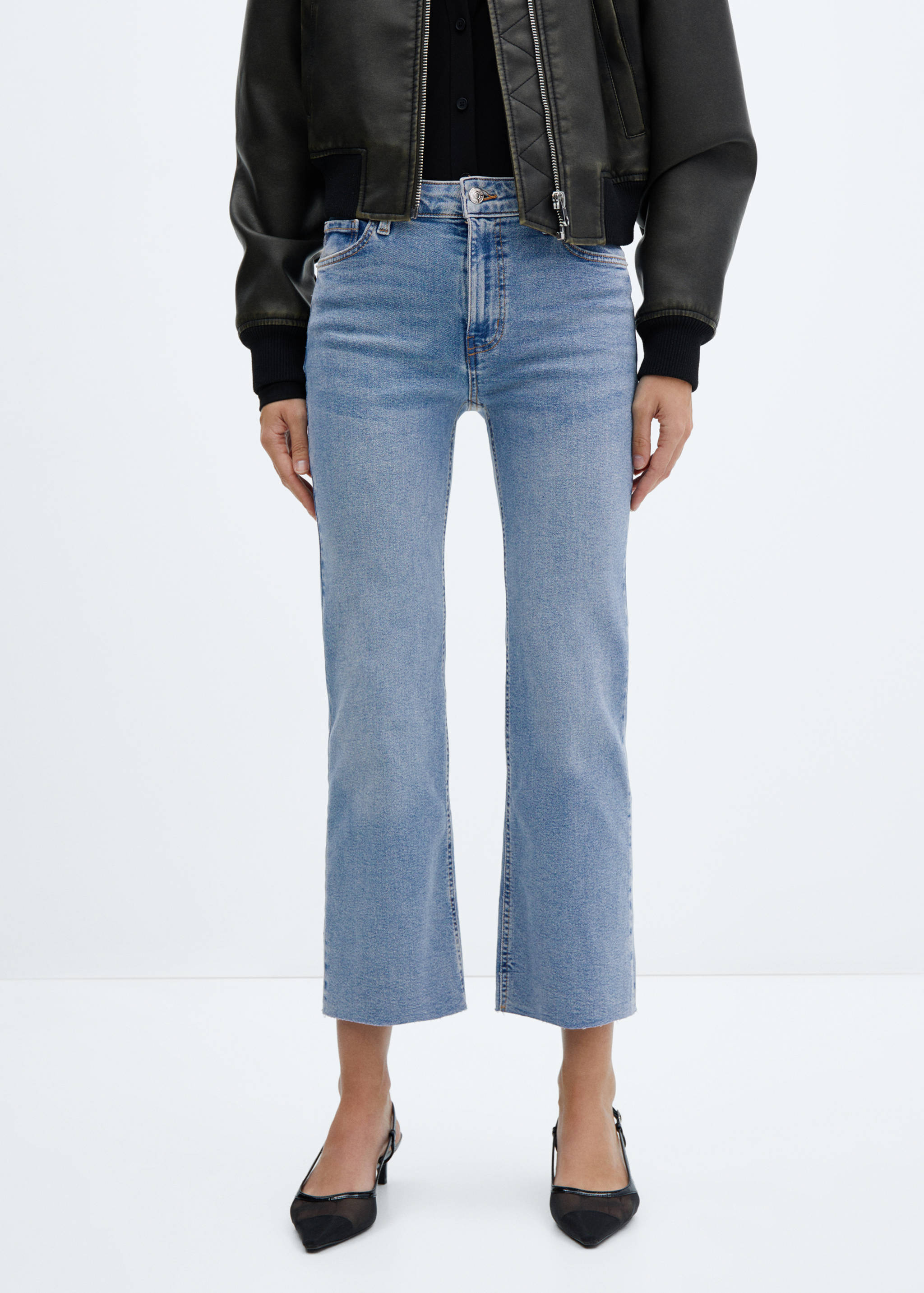 Sienna flared cropped jeans - Medium plane
