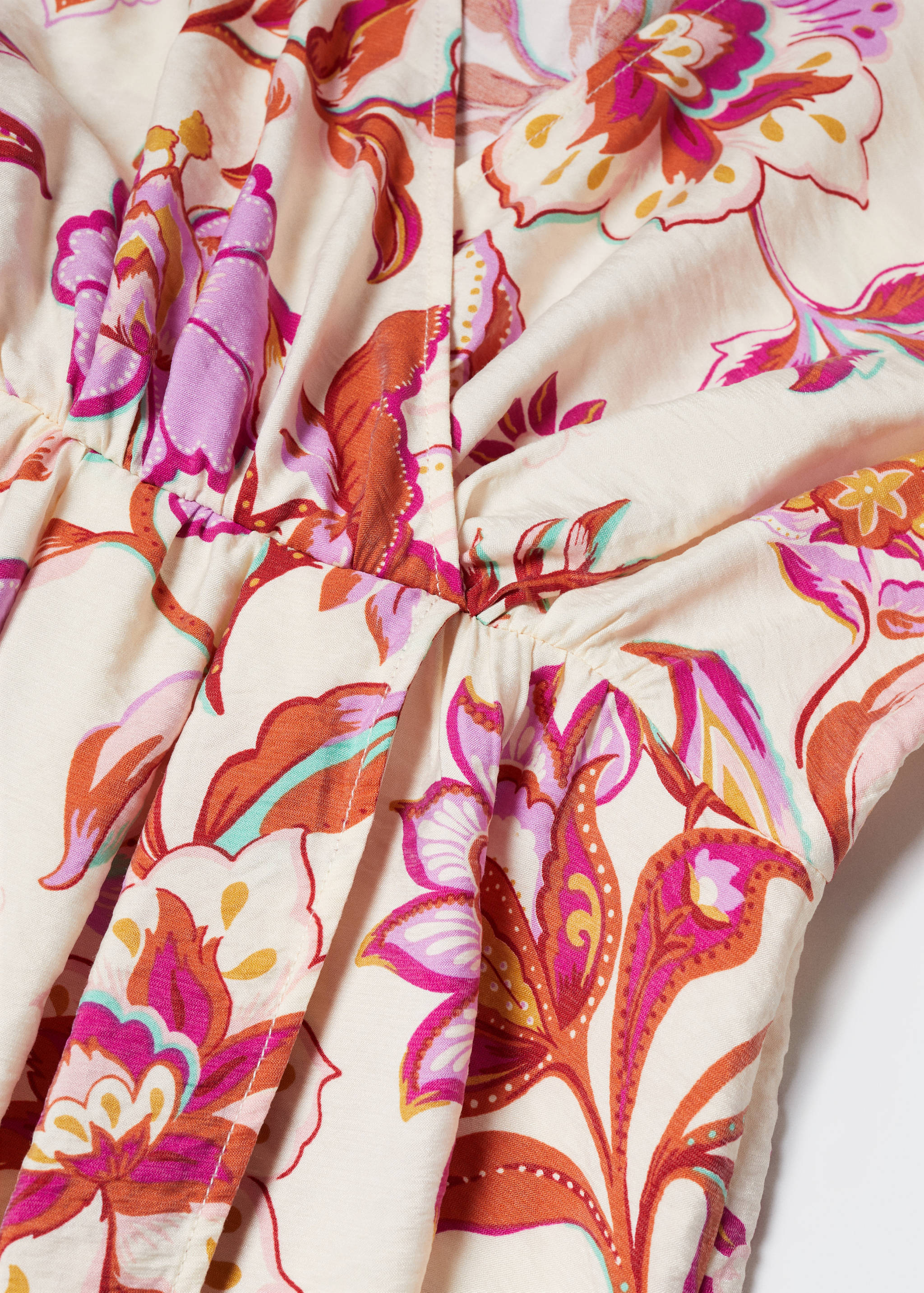 Short printed wrap dress - Details of the article 8