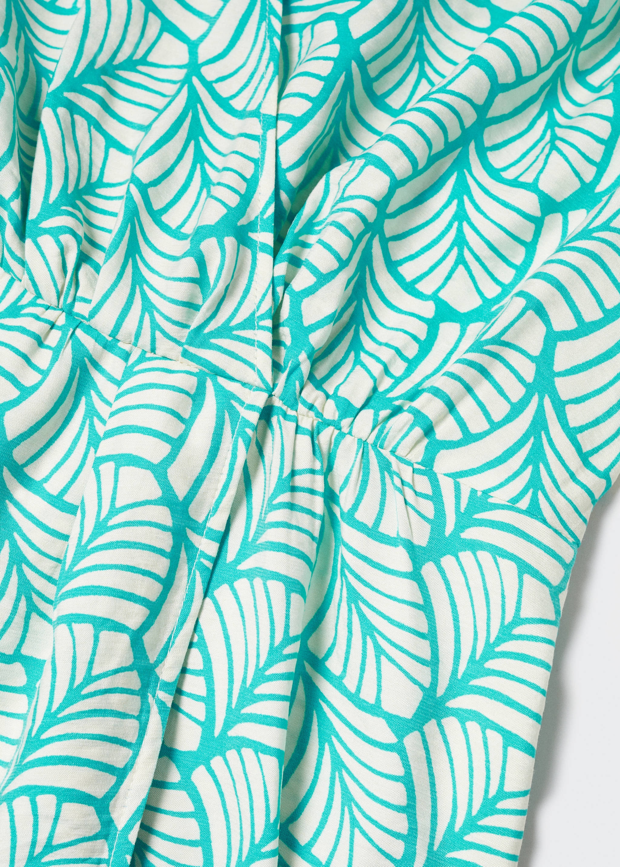Short printed wrap dress - Details of the article 8
