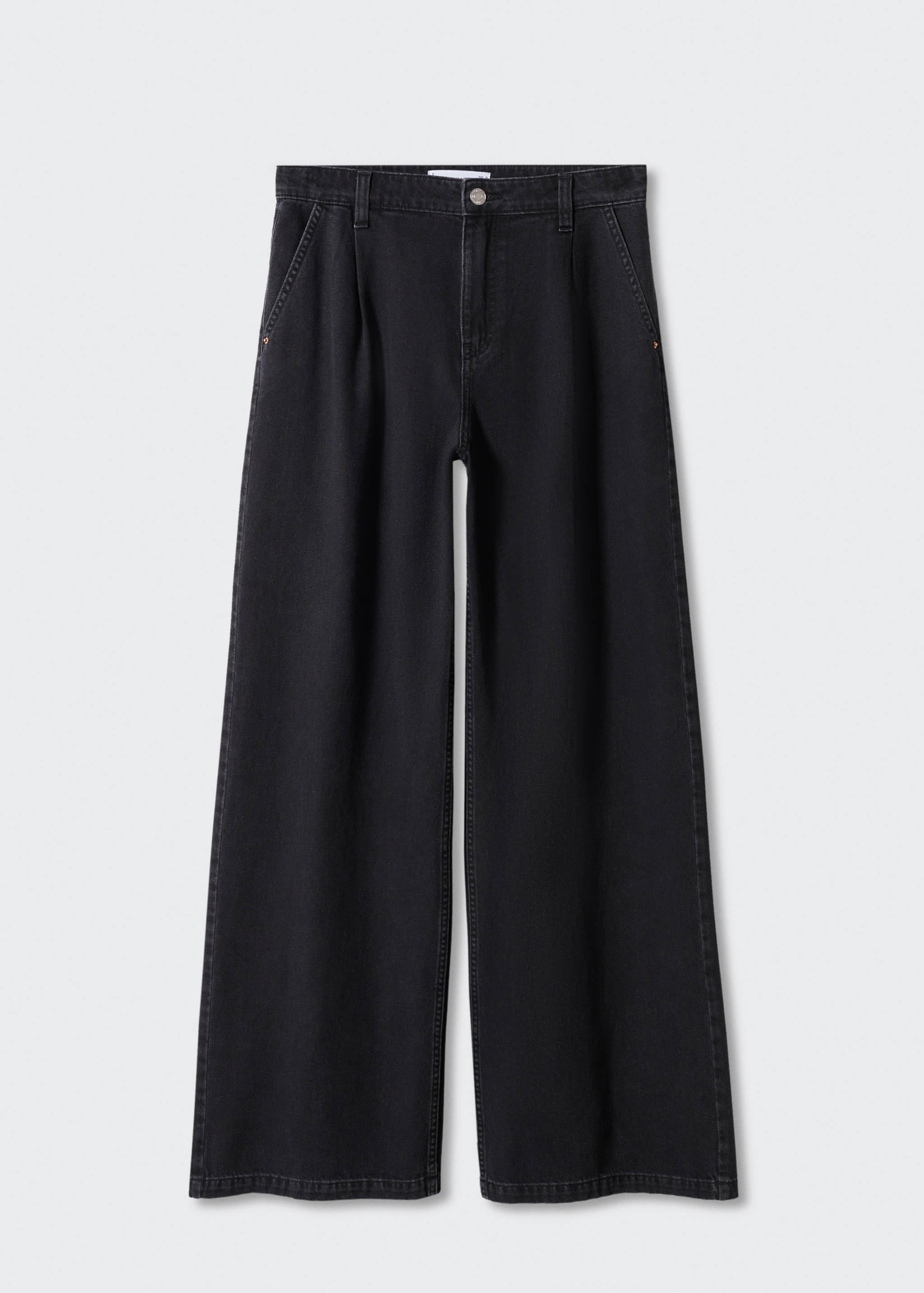 Wide leg pleated jeans - Article without model