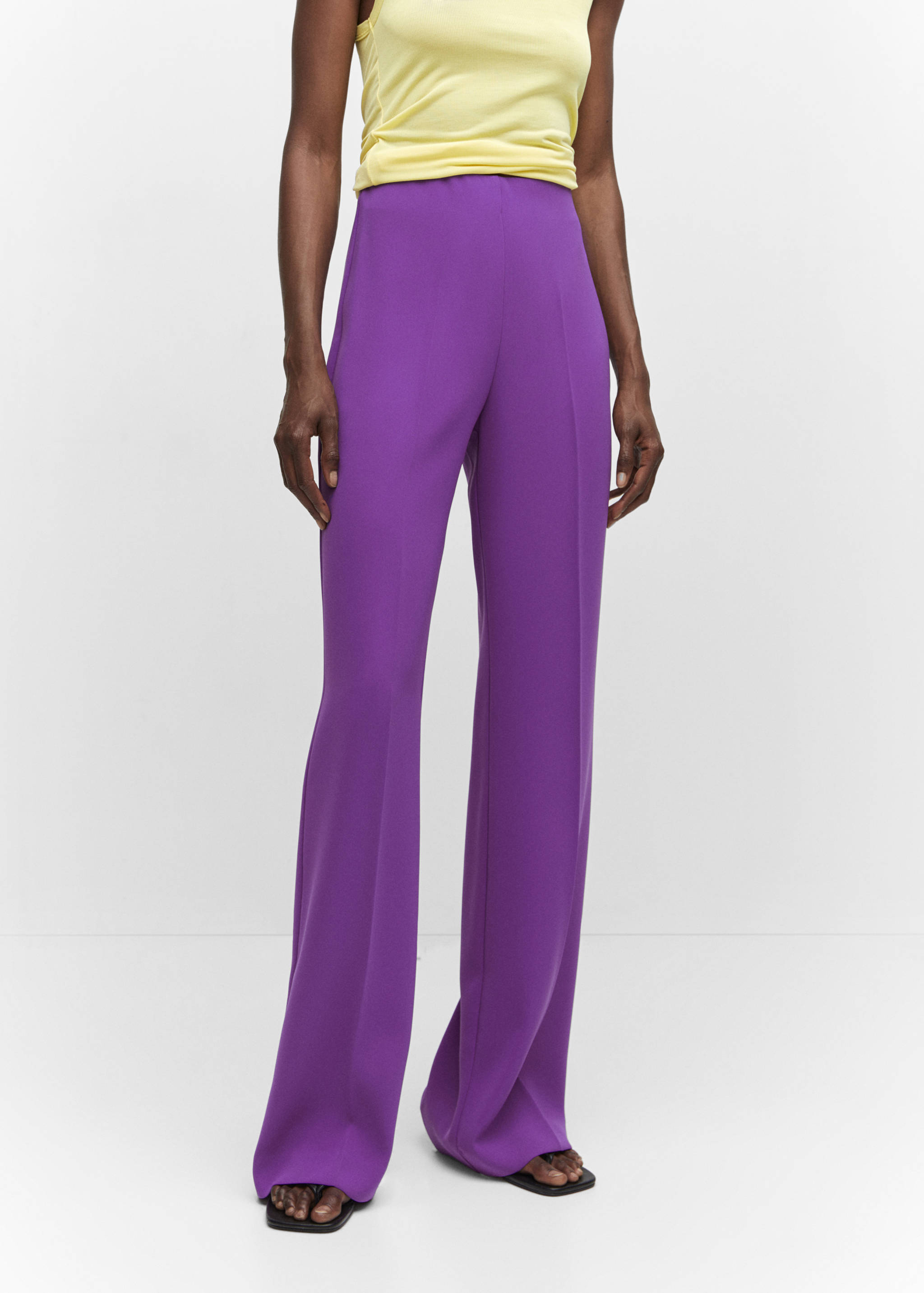 Wide leg suit trousers - Medium plane