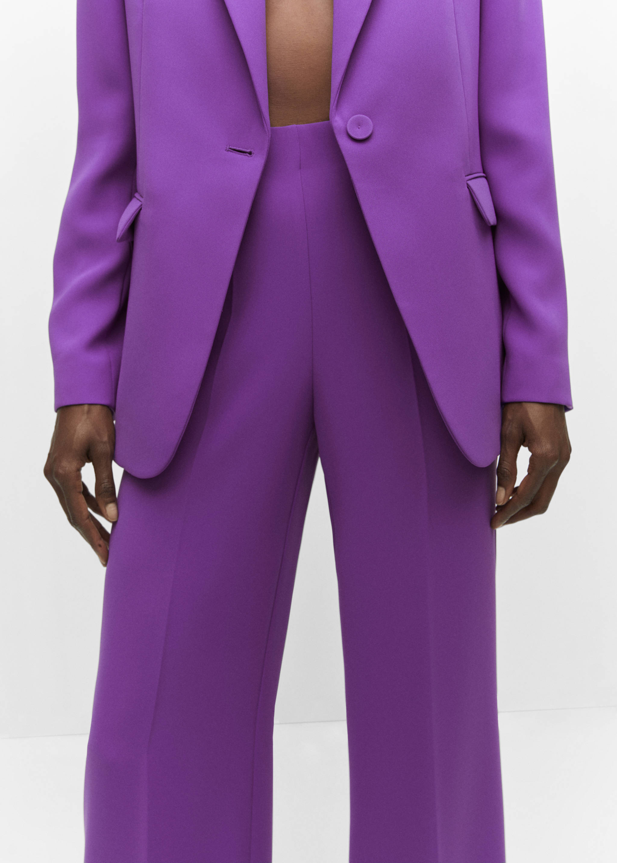 Wide leg suit trousers - Details of the article 1