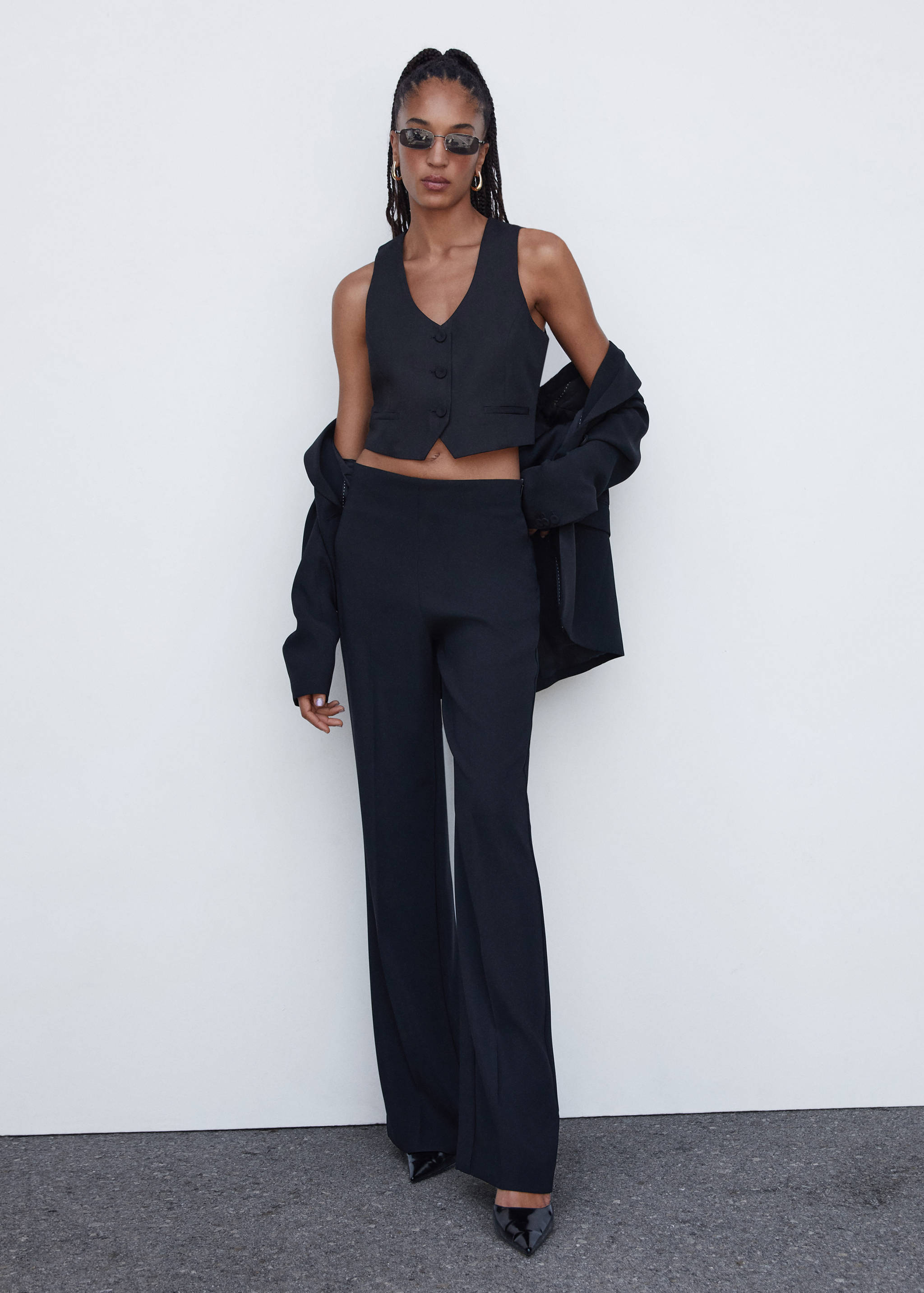 Wide leg suit trousers - General plane