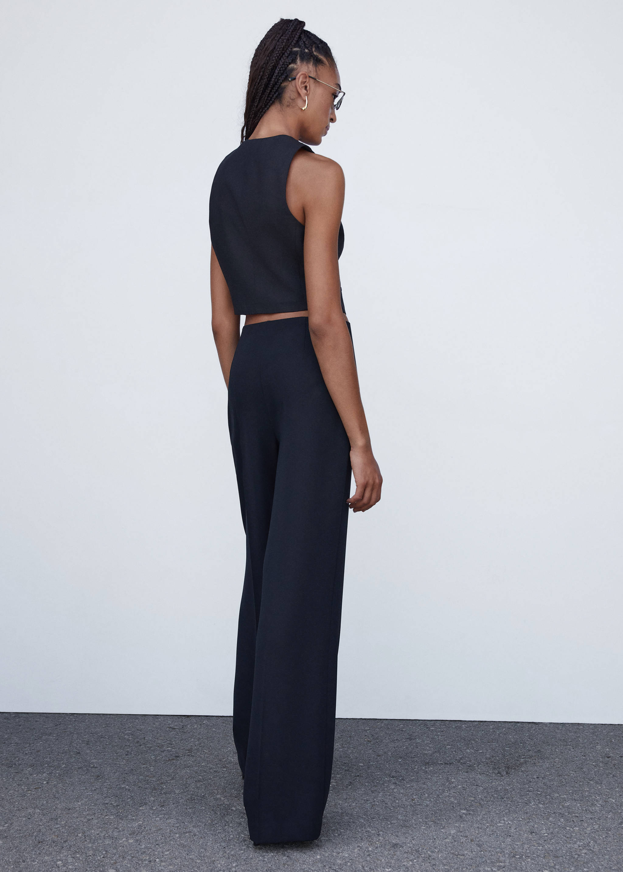 Wide leg suit trousers - Reverse of the article