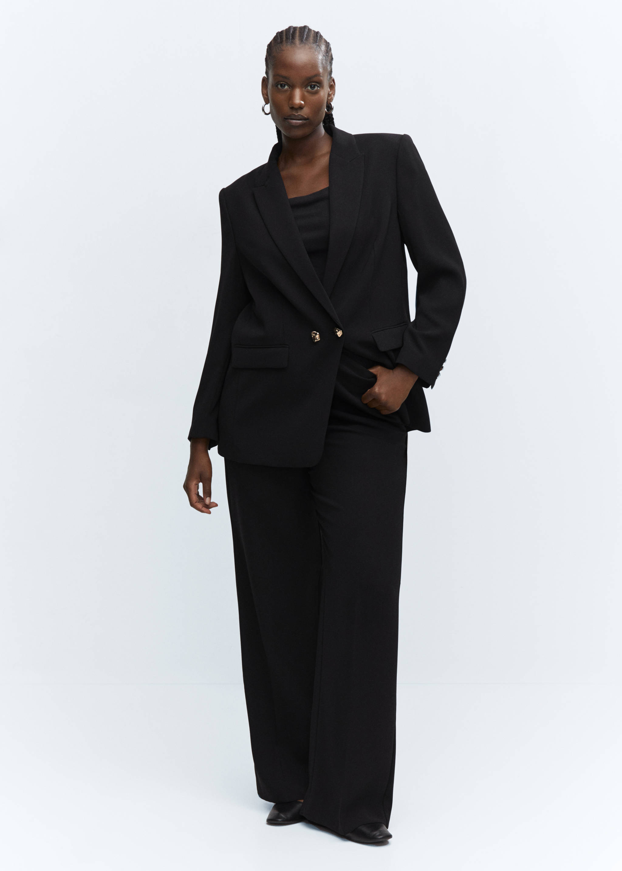 Wide leg suit trousers - Details of the article 3