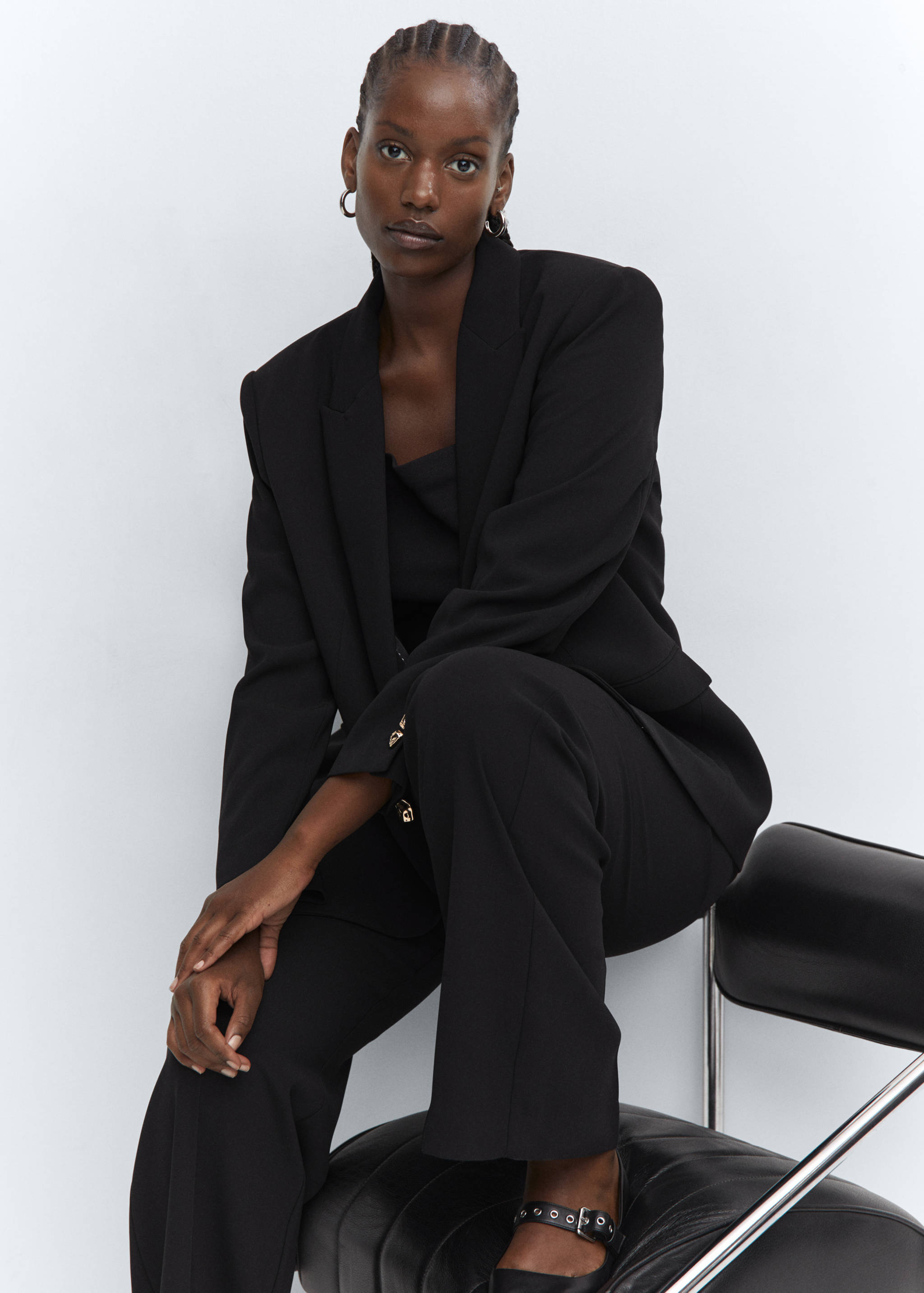 Wide leg suit trousers - Details of the article 4