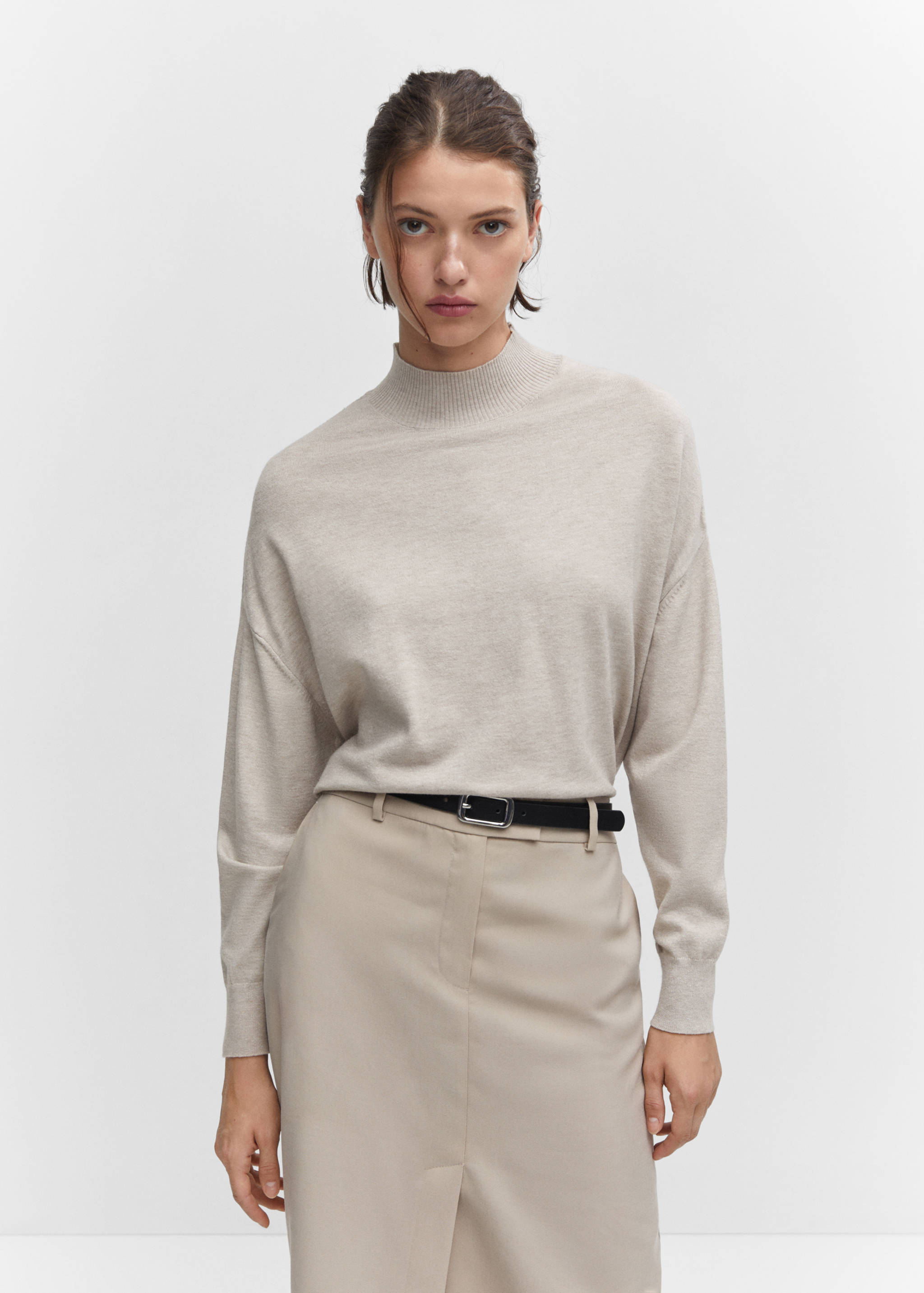Pull-over oversize col montant - Plan moyen