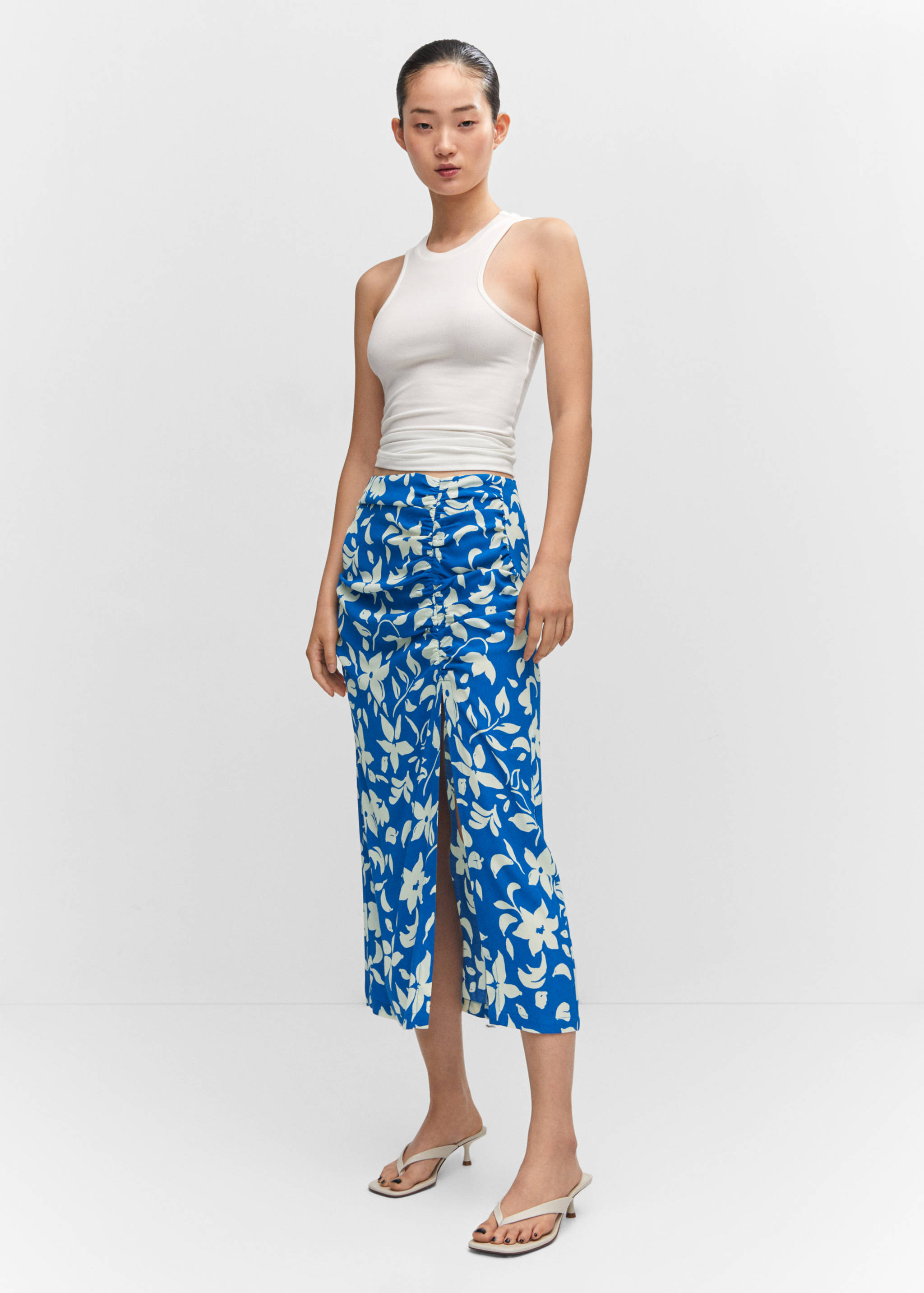 Printed skirt with slit - General plane