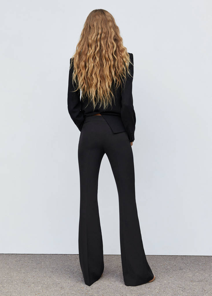 Flared suit trousers — Black