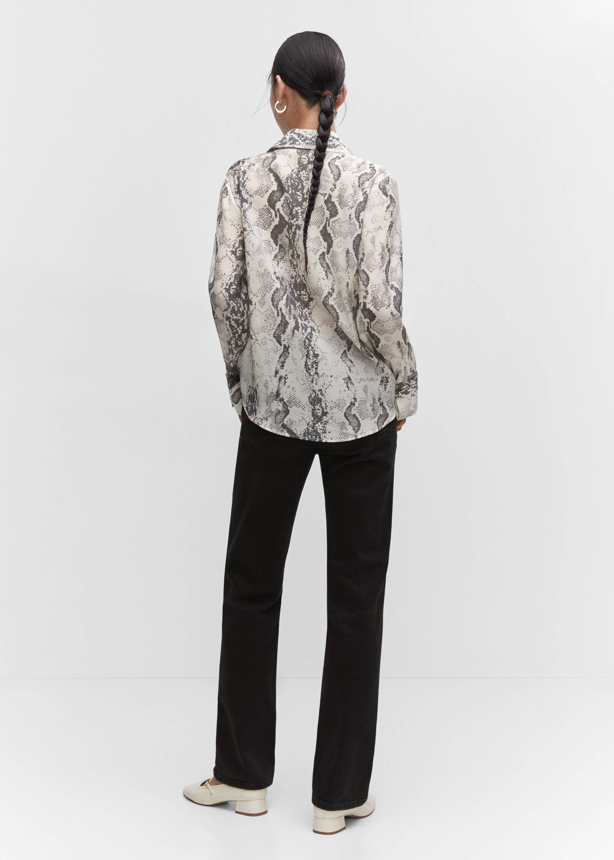 Snake-print lyocell shirt - Reverse of the article