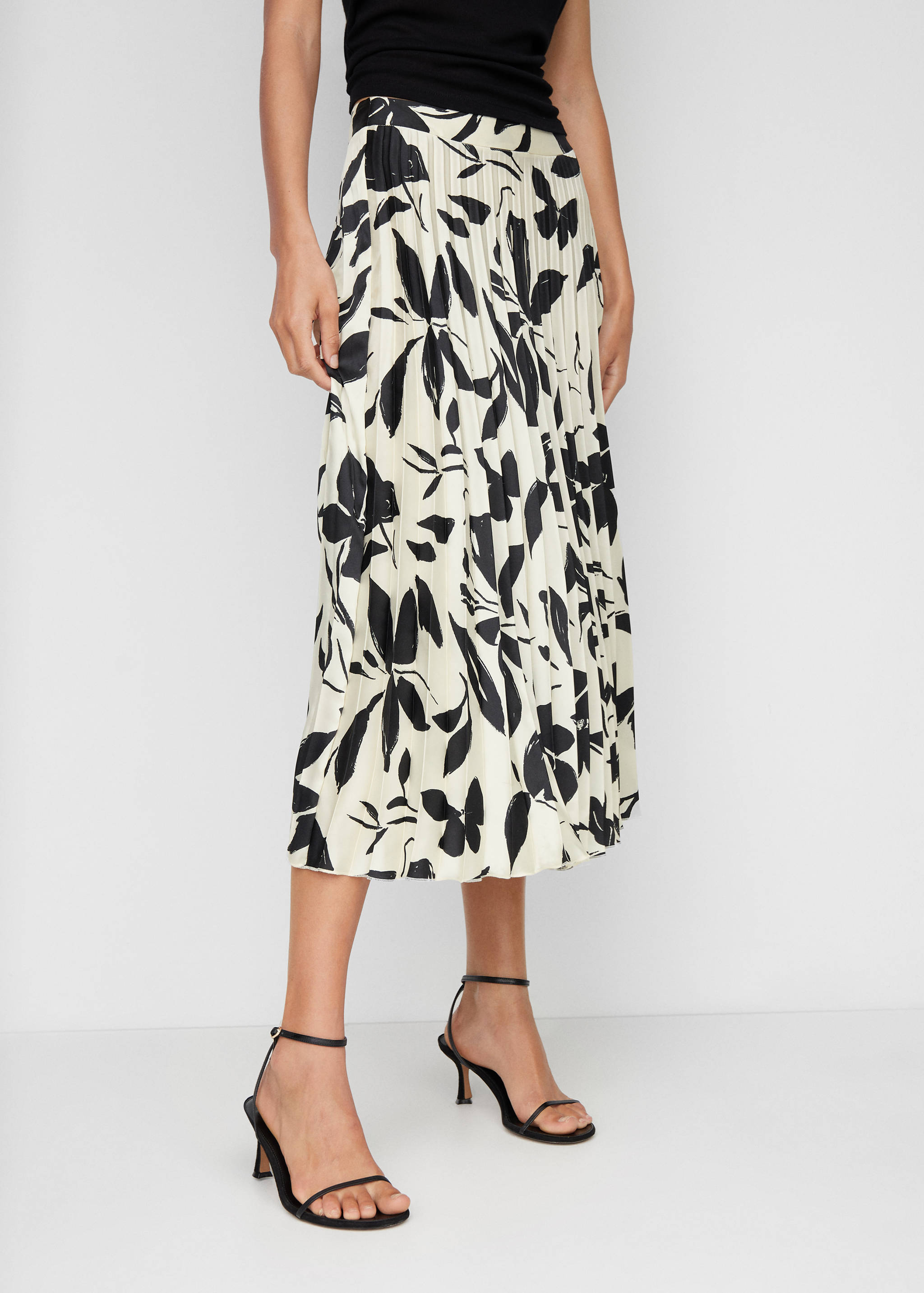 Printed pleated skirt - Medium plane