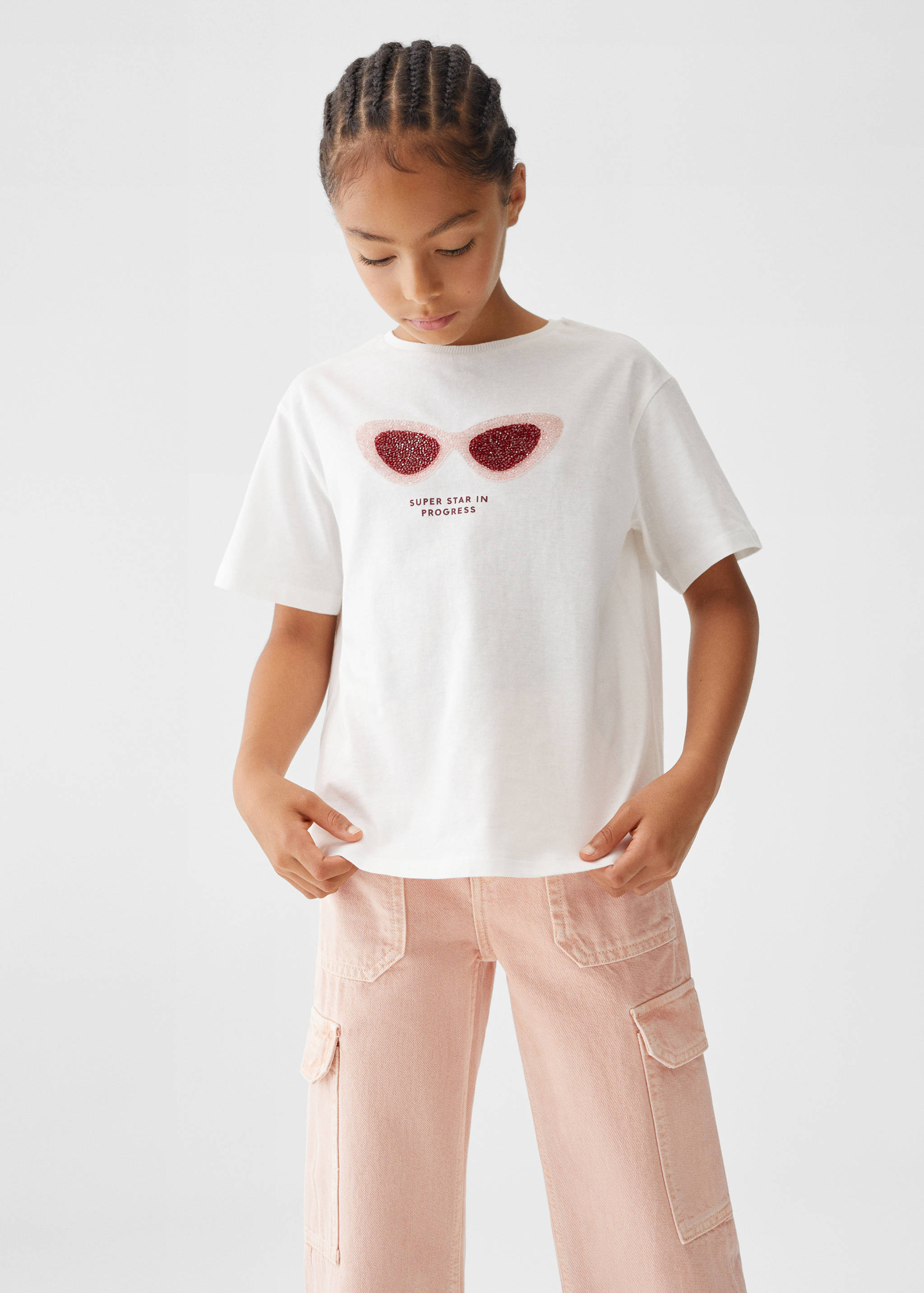 Sequins printed t-shirt - Medium plane