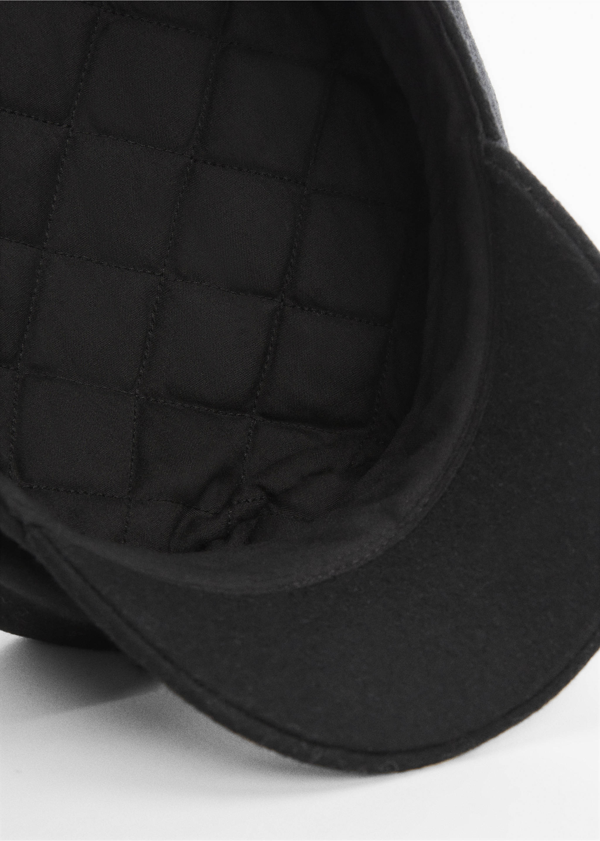 Casquette baker boy laine - Détail de l'article 1, Noir. Ref: 57034022-00.