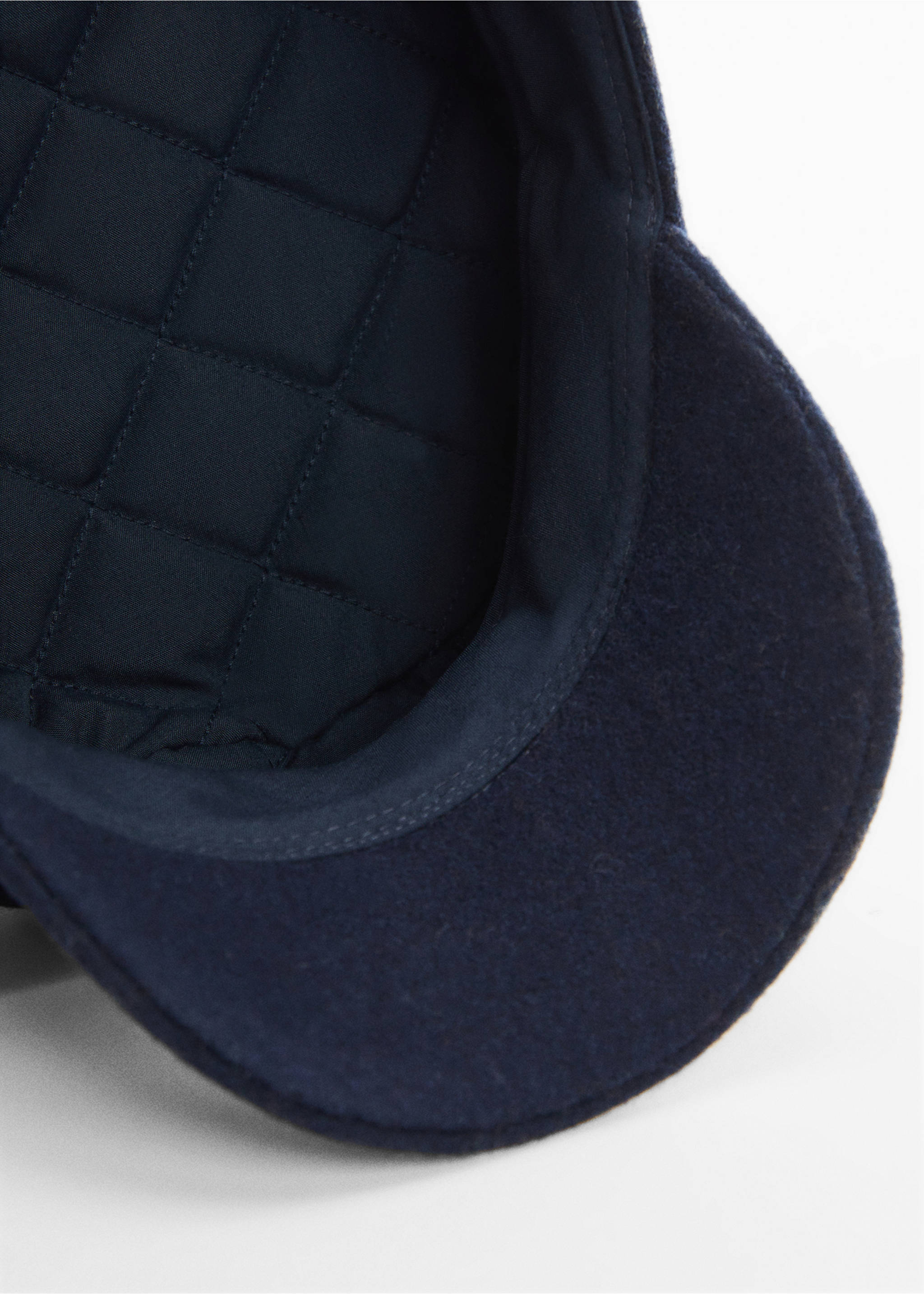 Wool baker cap - Details of the article 1, Navy. Ref: 57034023-00.