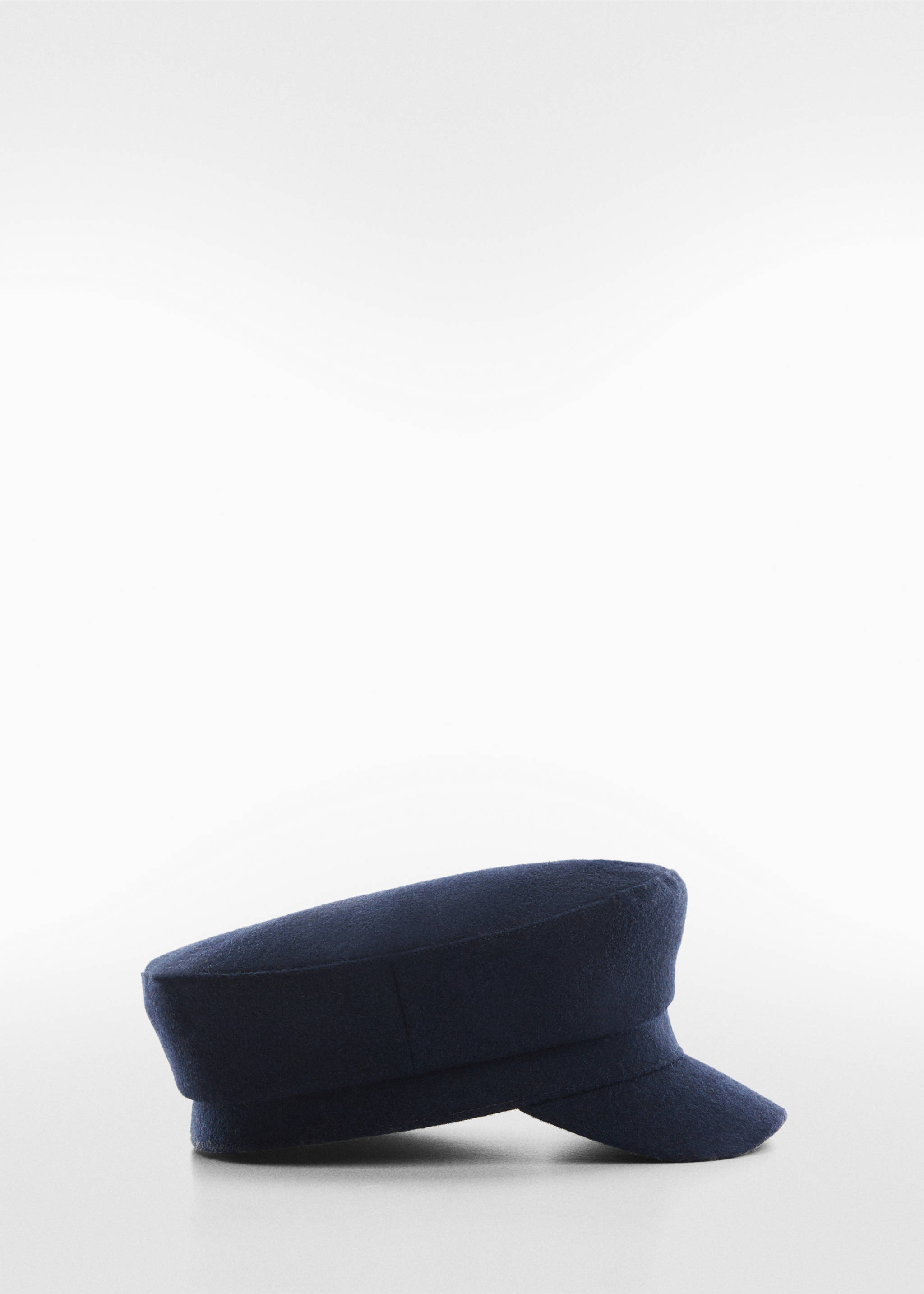 Wool baker cap - Article without model, Navy. Ref: 57034023-00.